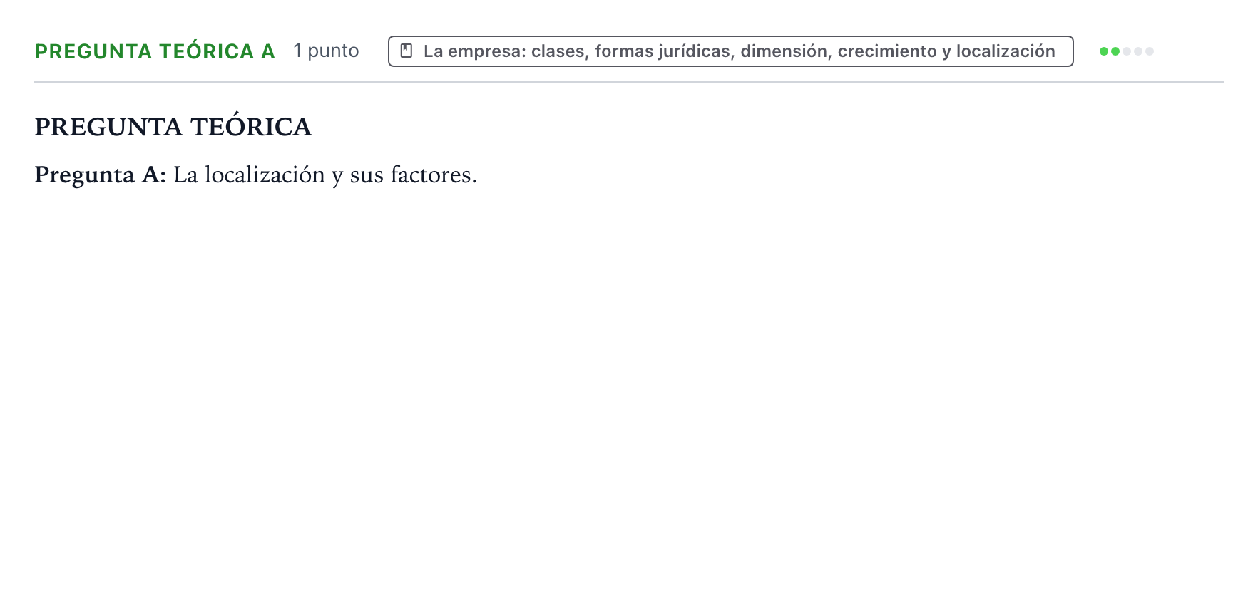 Enunciado: Pregunta Teórica A · Empresa y Diseño de Modelos de Negocio PAU Castilla y León Ordinaria 2024