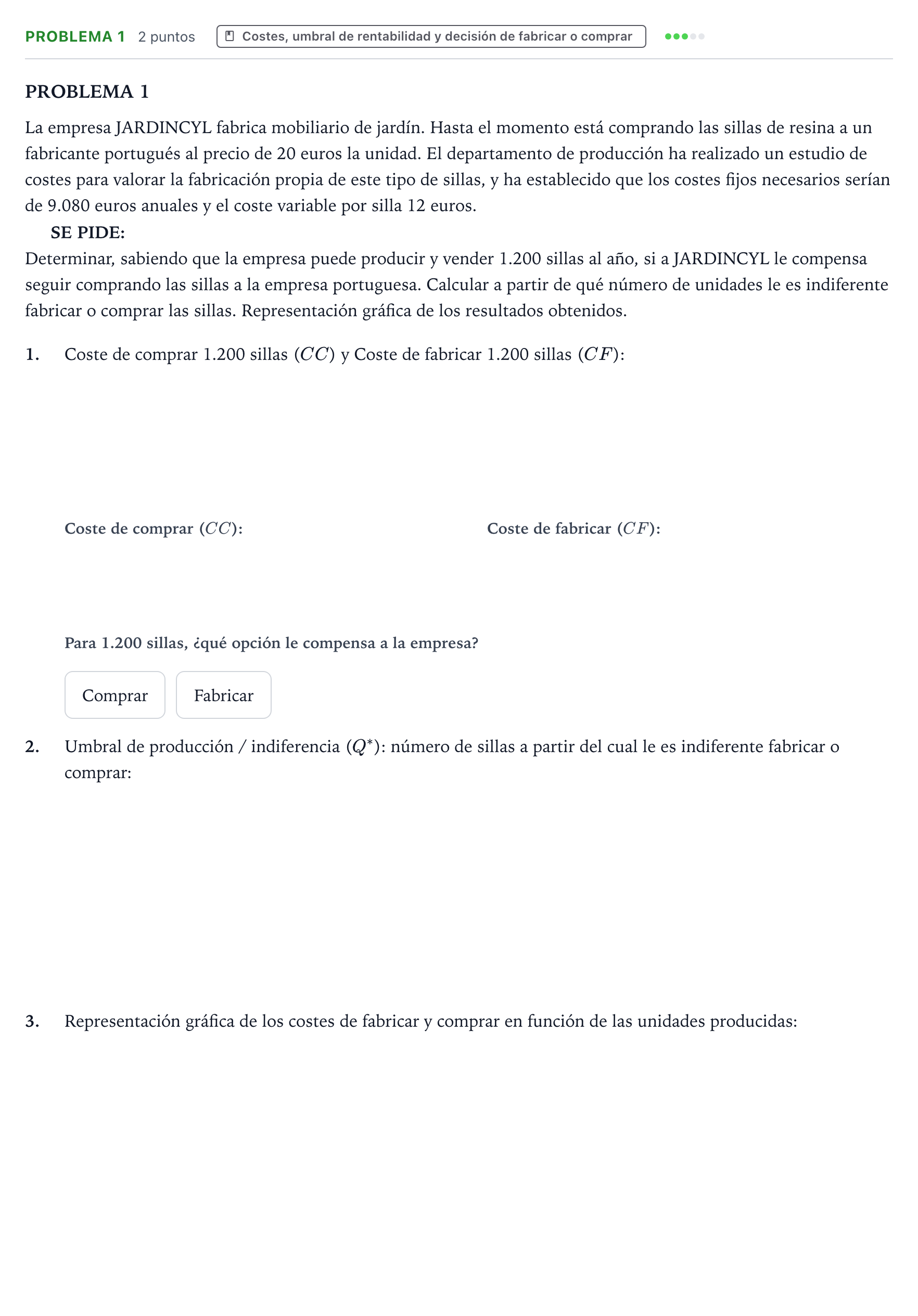 Enunciado: Problema 1 · Empresa y Diseño de Modelos de Negocio PAU Castilla y León Ordinaria 2024