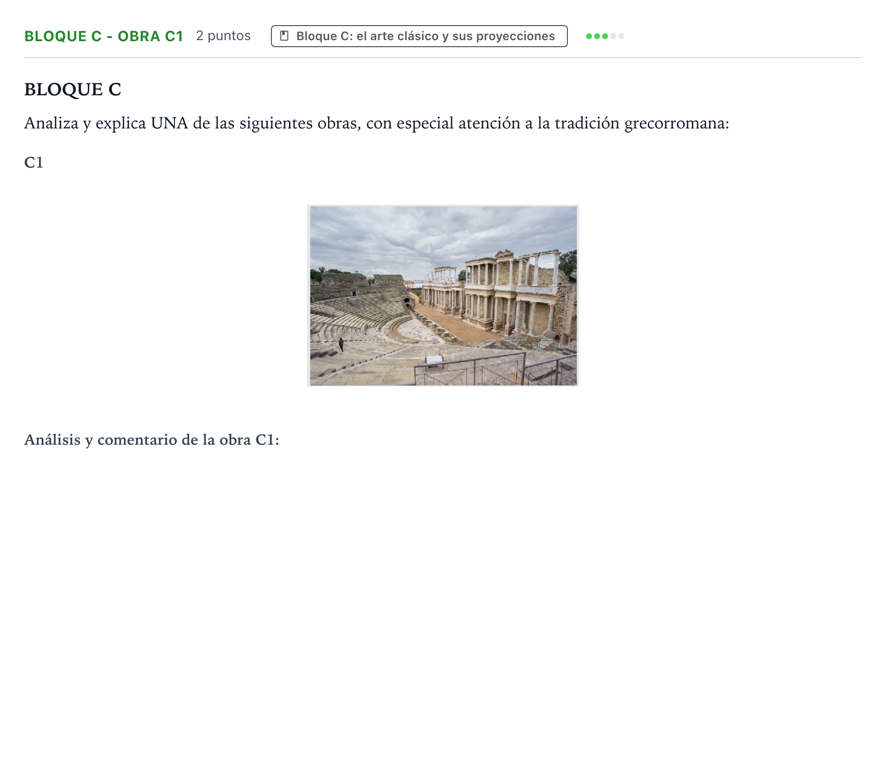 Enunciado: Bloque C - Obra C1 · Fundamentos Artísticos PAU Castilla y León Ordinaria (Fase Mejora de Nota) 2024