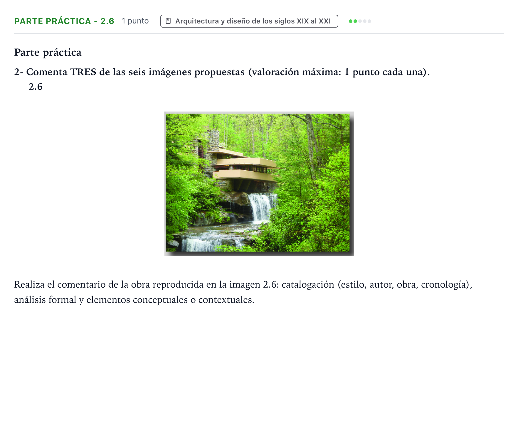 Enunciado: Ejercicio Parte práctica - 2.6 · Fundamentos Artísticos PAU Castilla y León Ordinaria (Fundamentos del Arte II) 2024