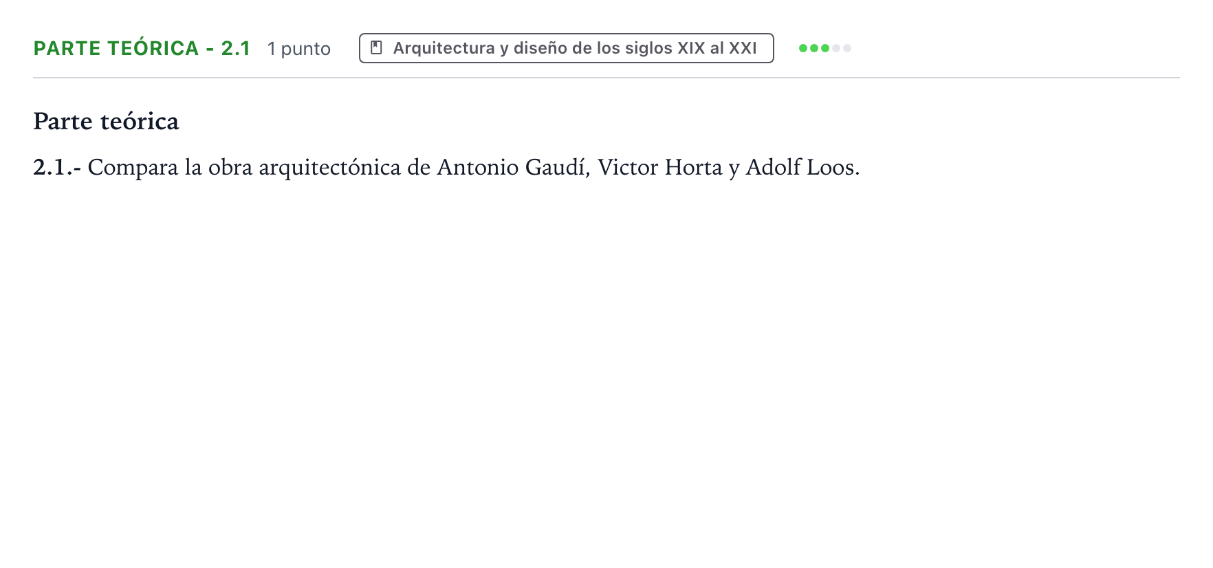 Enunciado: Ejercicio Parte teórica - 2.1 · Fundamentos Artísticos PAU Castilla y León Ordinaria (Fundamentos del Arte II) 2024