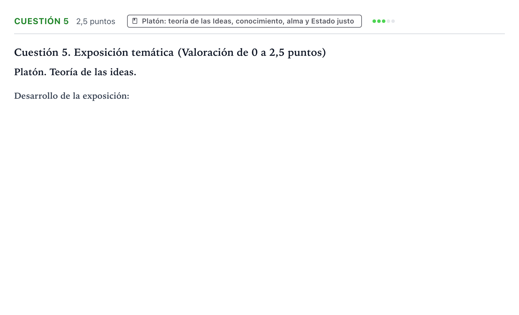 Enunciado: Cuestión 5 · Historia de la Filosofía PAU Castilla y León Ordinaria (Fase Mejora de Nota) 2024