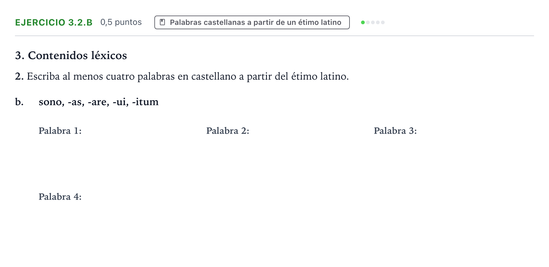 Enunciado: Ejercicio 3.2.b · Latín II PAU Castilla y León Extraordinaria 2024