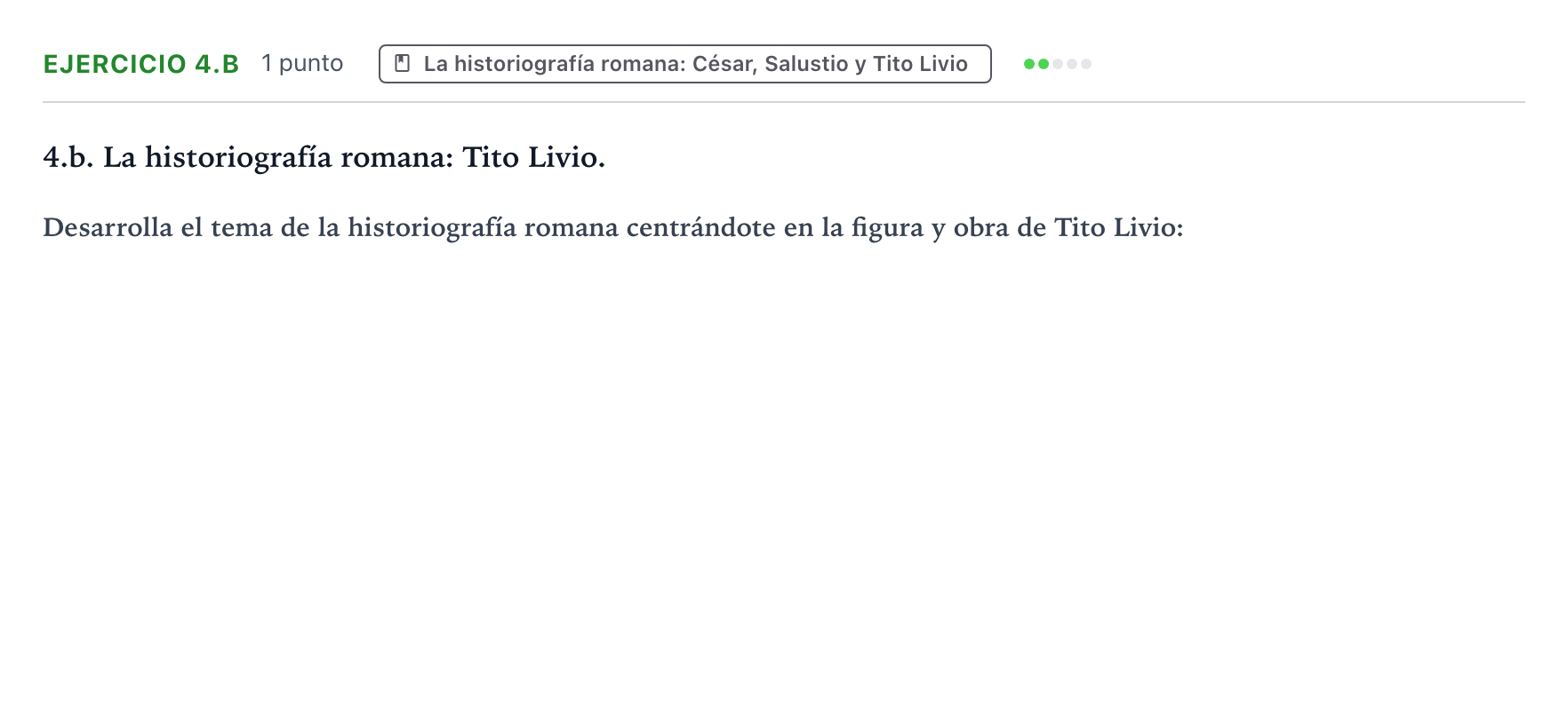 Enunciado: Ejercicio 4.b · Latín II PAU Castilla y León Ordinaria 2024