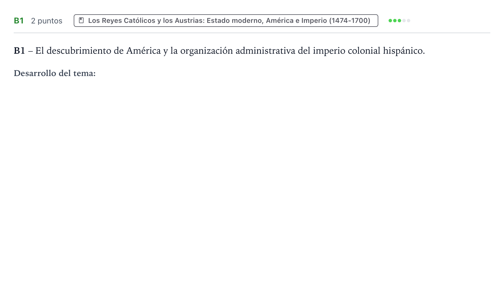 Enunciado: Ejercicio B1 · Historia de España PAU Castilla y León Ordinaria 2024