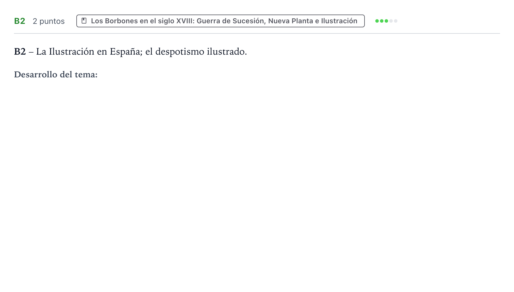 Enunciado: Ejercicio B2 · Historia de España PAU Castilla y León Ordinaria 2024