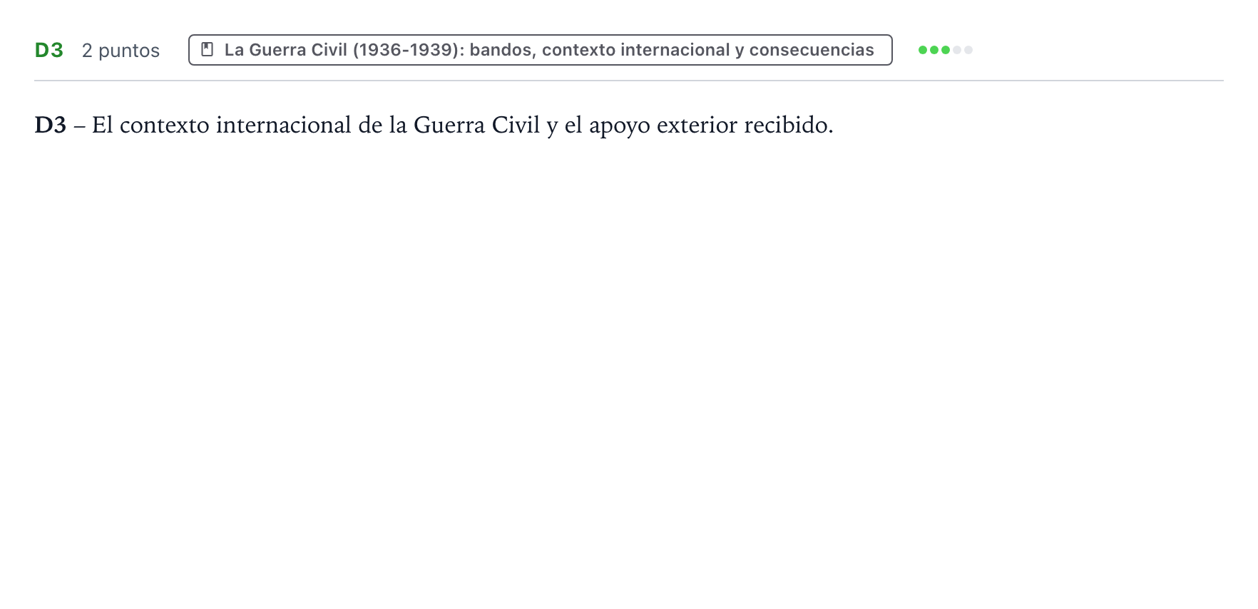 Enunciado: Ejercicio D3 · Historia de España PAU Castilla y León Ordinaria 2024