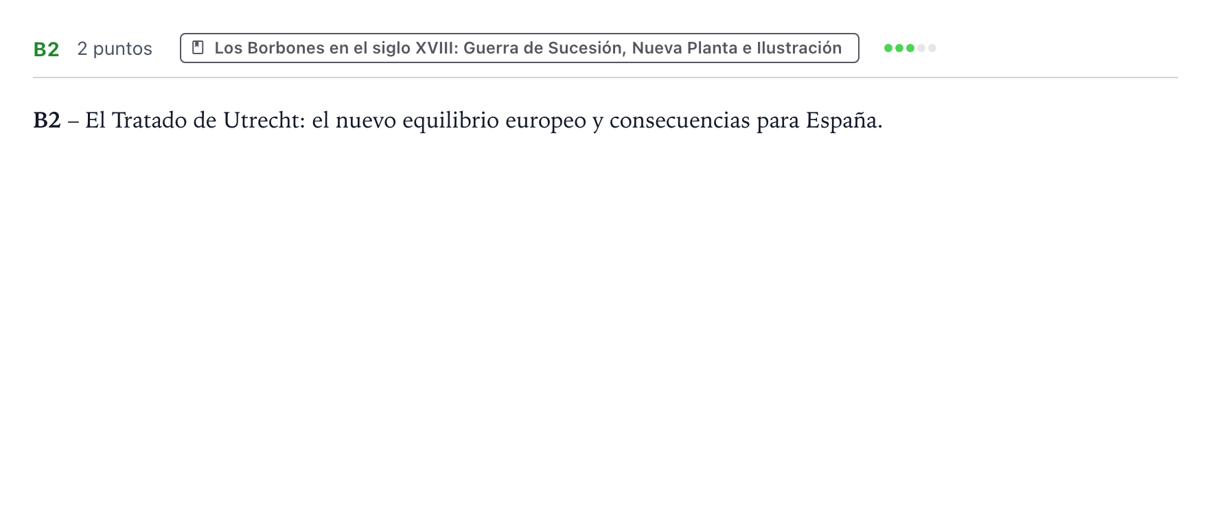 Enunciado: Ejercicio B2 · Historia de España PAU Castilla y León Extraordinaria (Fase Mejora de Nota) 2024