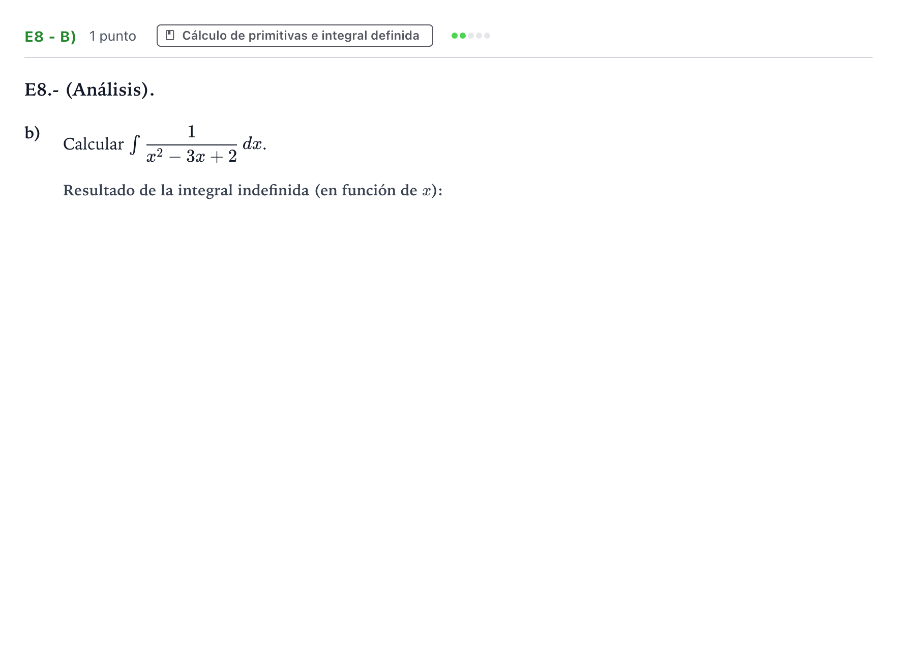 Enunciado: Ejercicio E8 - b) · Matemáticas II PAU Castilla y León Extraordinaria 2024