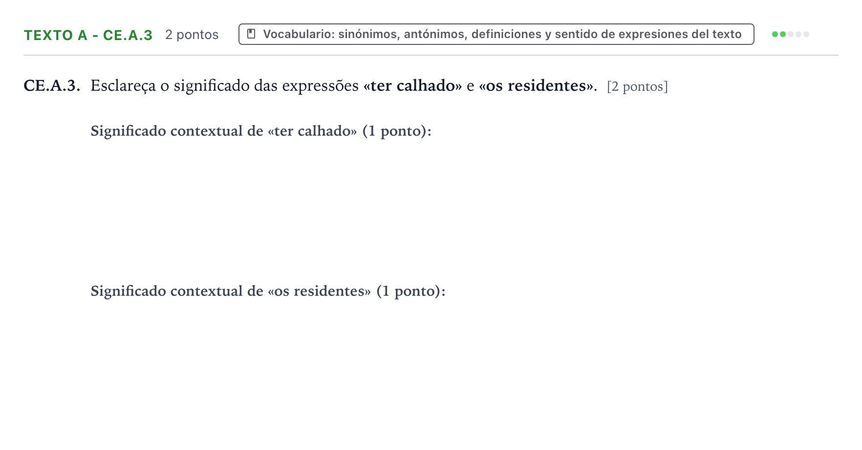 Enunciado: Ejercicio Texto A - CE.A.3 · Portugués PAU Castilla y León Ordinaria 2024