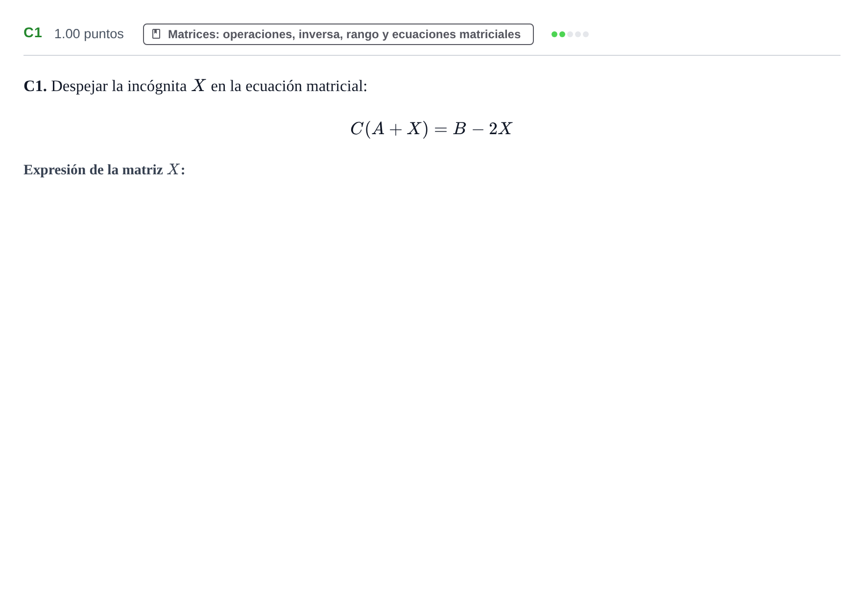 Enunciado: Ejercicio C1 · Matemáticas aplicadas a las Ciencias Sociales II PAU Castilla y León Ordinaria 2024