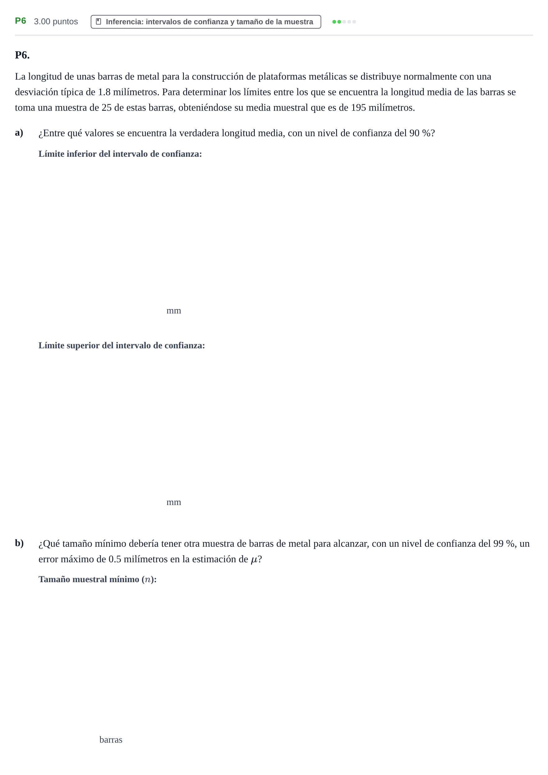 Enunciado: Ejercicio P6 · Matemáticas aplicadas a las Ciencias Sociales II PAU Castilla y León Extraordinaria (Fase Mejora de Nota) 2024