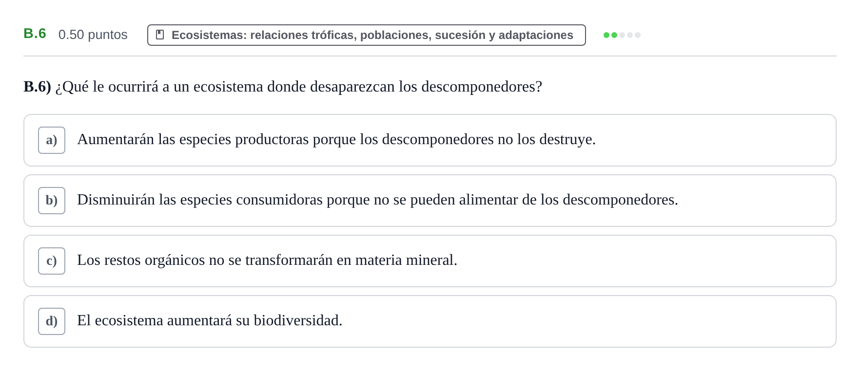 Enunciado: Ejercicio B.6 · Ciencias Generales PAU Castilla y León Ordinaria 2024