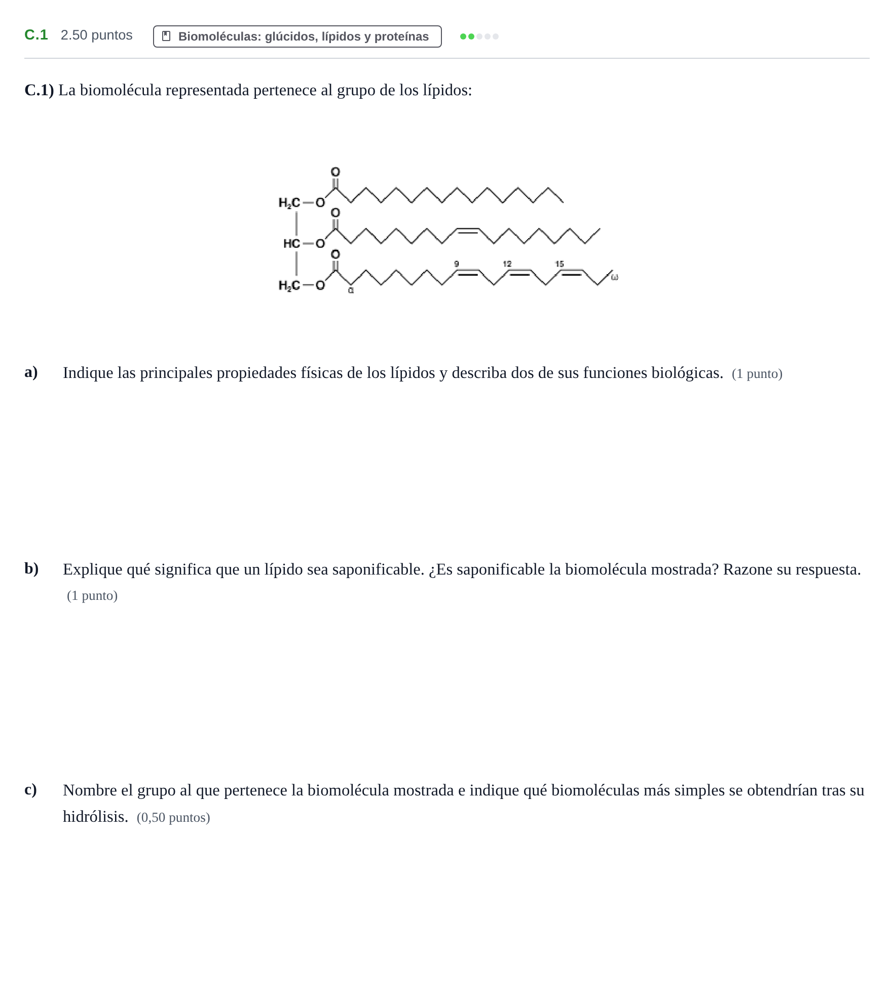 Enunciado: Ejercicio C.1 · Ciencias Generales PAU Castilla y León Ordinaria 2024