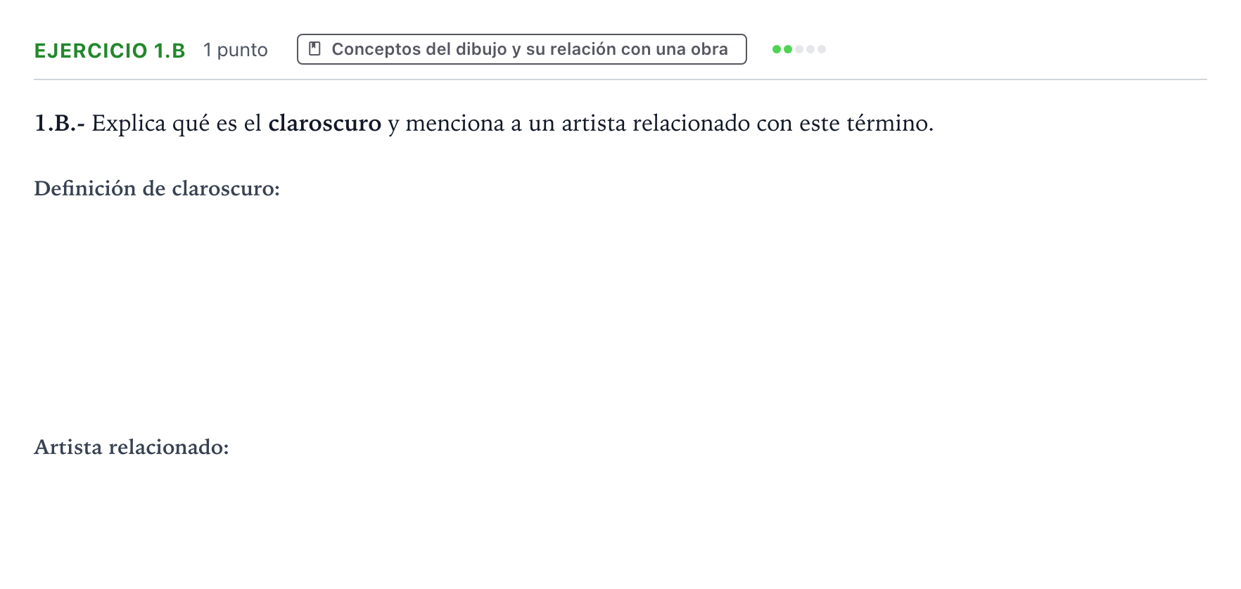 Enunciado: Ejercicio 1.B · Dibujo Artístico II PAU Castilla y León Extraordinaria 2024