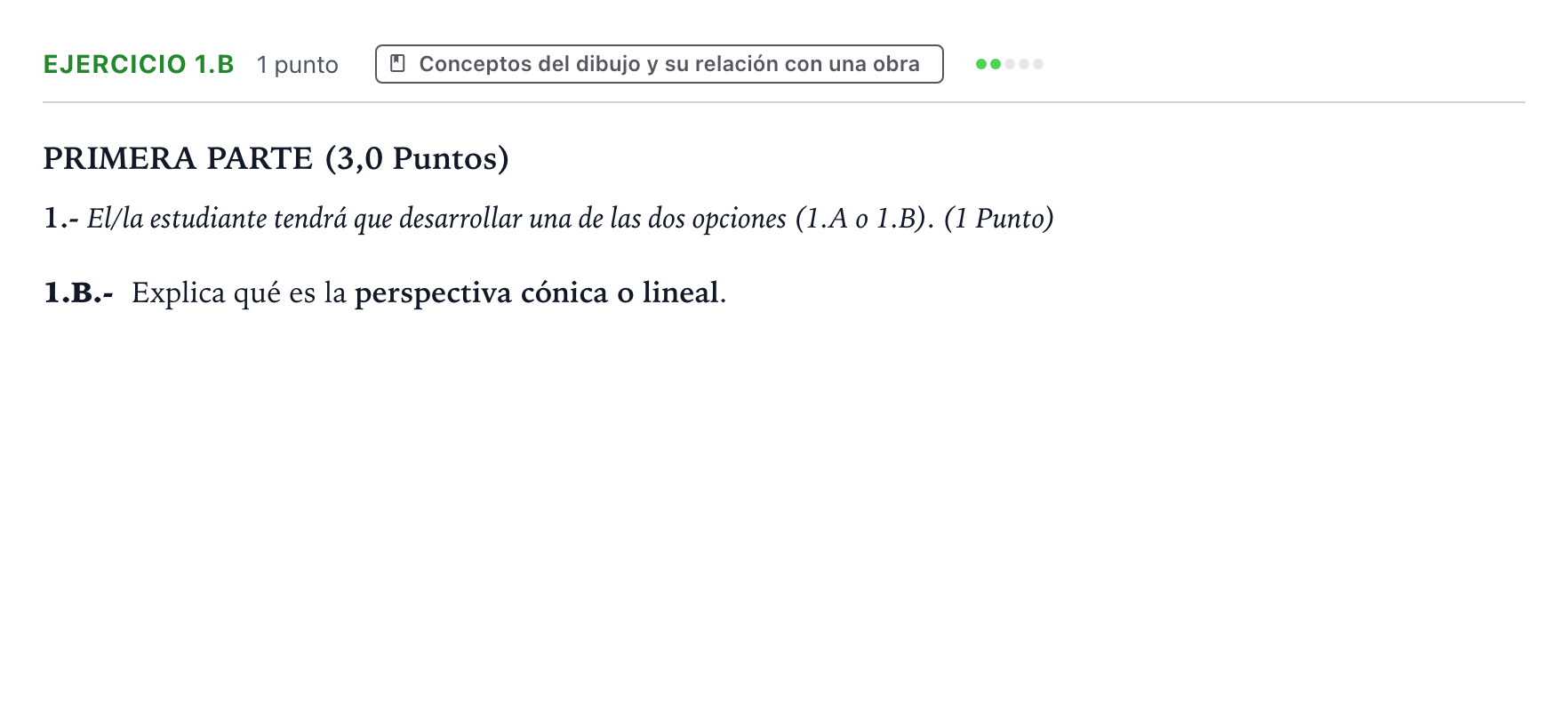 Enunciado: Ejercicio 1.B · Dibujo Artístico II PAU Castilla y León Ordinaria 2024