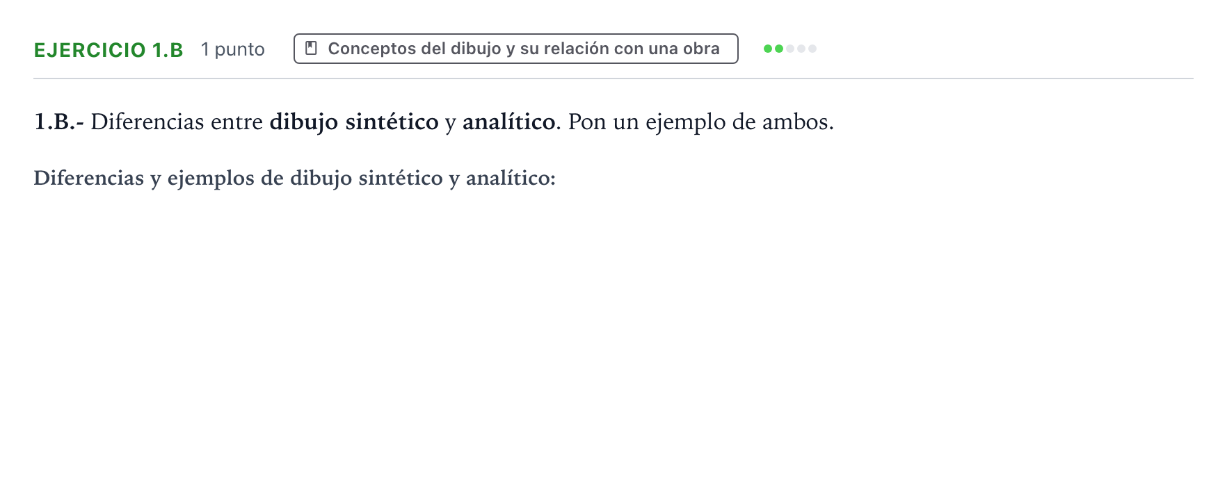Enunciado: Ejercicio 1.B · Dibujo Artístico II PAU Castilla y León Ordinaria (Fase Mejora de Nota) 2024