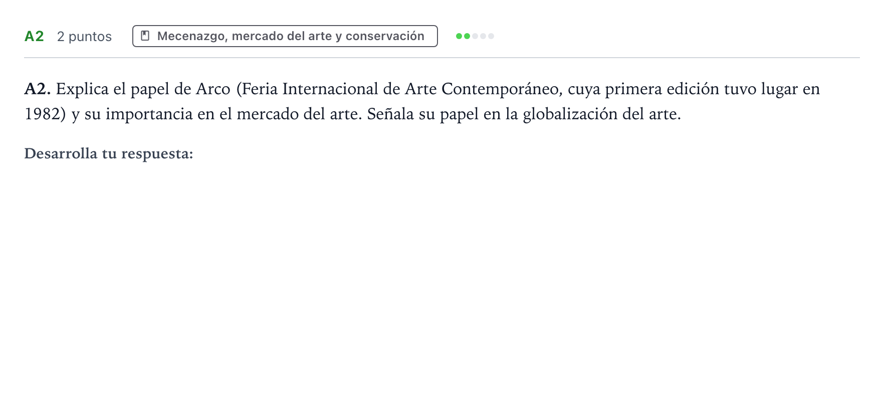 Enunciado: Ejercicio A2 · Movimientos Culturales y Artísticos PAU Castilla y León Ordinaria 2024