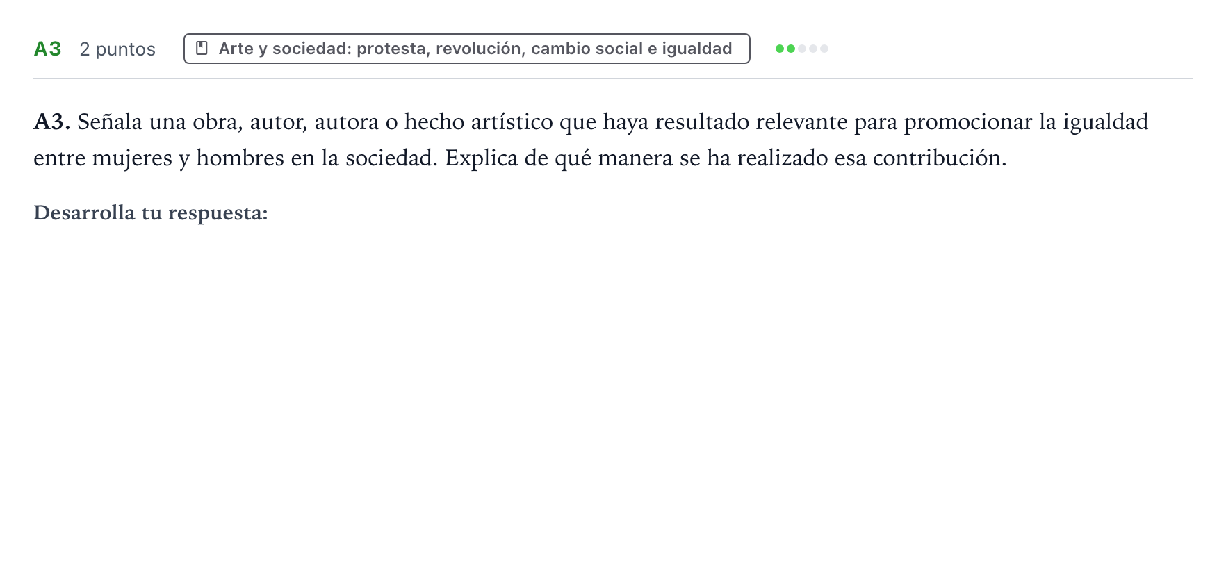 Enunciado: Ejercicio A3 · Movimientos Culturales y Artísticos PAU Castilla y León Ordinaria 2024