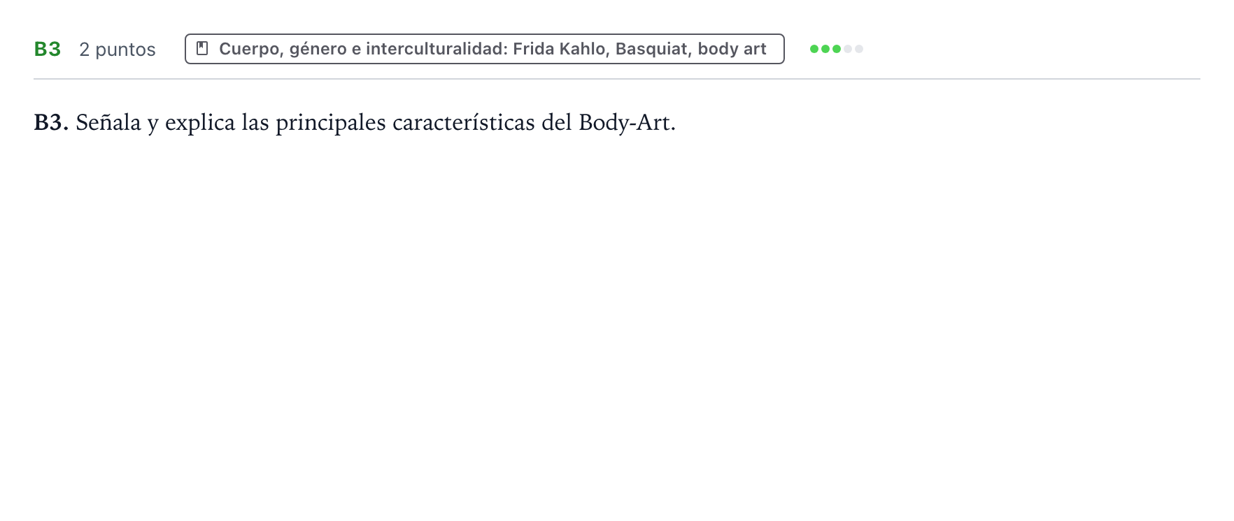 Enunciado: Ejercicio B3 · Movimientos Culturales y Artísticos PAU Castilla y León Ordinaria 2024