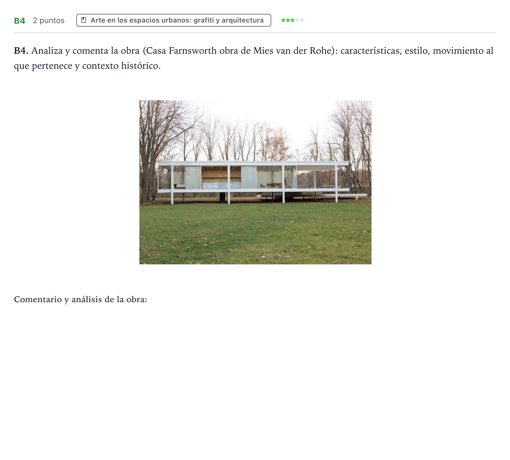 Enunciado: Ejercicio B4 · Movimientos Culturales y Artísticos PAU Castilla y León Ordinaria 2024