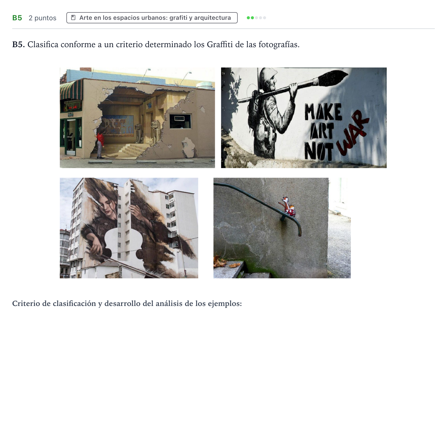 Enunciado: Ejercicio B5 · Movimientos Culturales y Artísticos PAU Castilla y León Ordinaria 2024