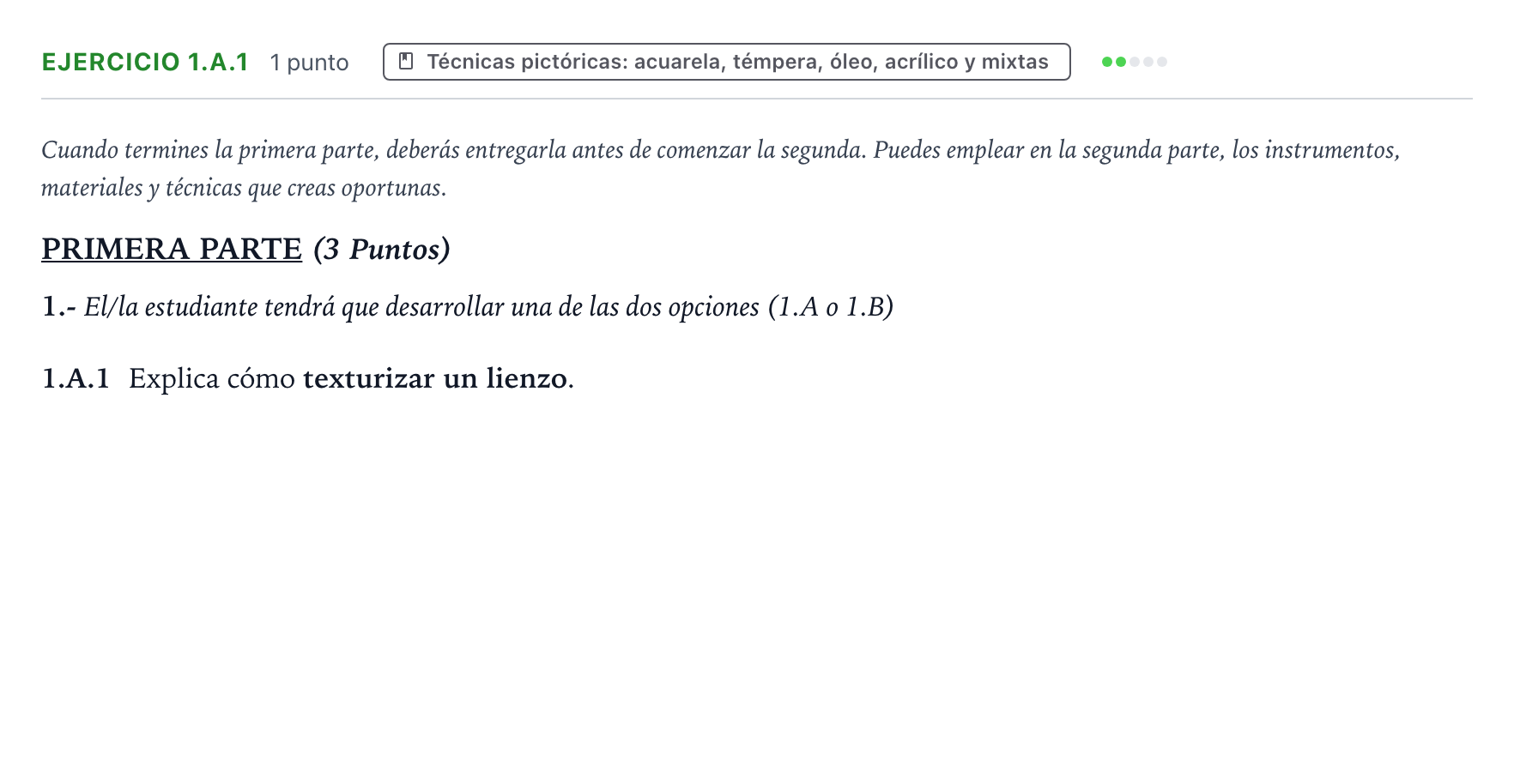 Enunciado: Ejercicio 1.A.1 · Técnicas de Expresión Gráfico-Plástica PAU Castilla y León Ordinaria 2024