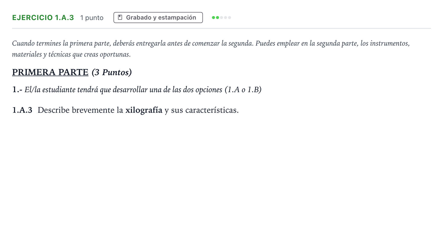 Enunciado: Ejercicio 1.A.3 · Técnicas de Expresión Gráfico-Plástica PAU Castilla y León Ordinaria 2024