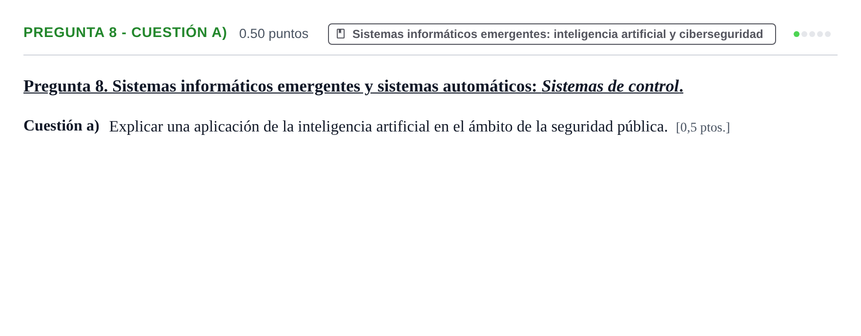 Enunciado: Pregunta 8 - Cuestión a) · Tecnología e Ingeniería II PAU Castilla y León Extraordinaria 2024