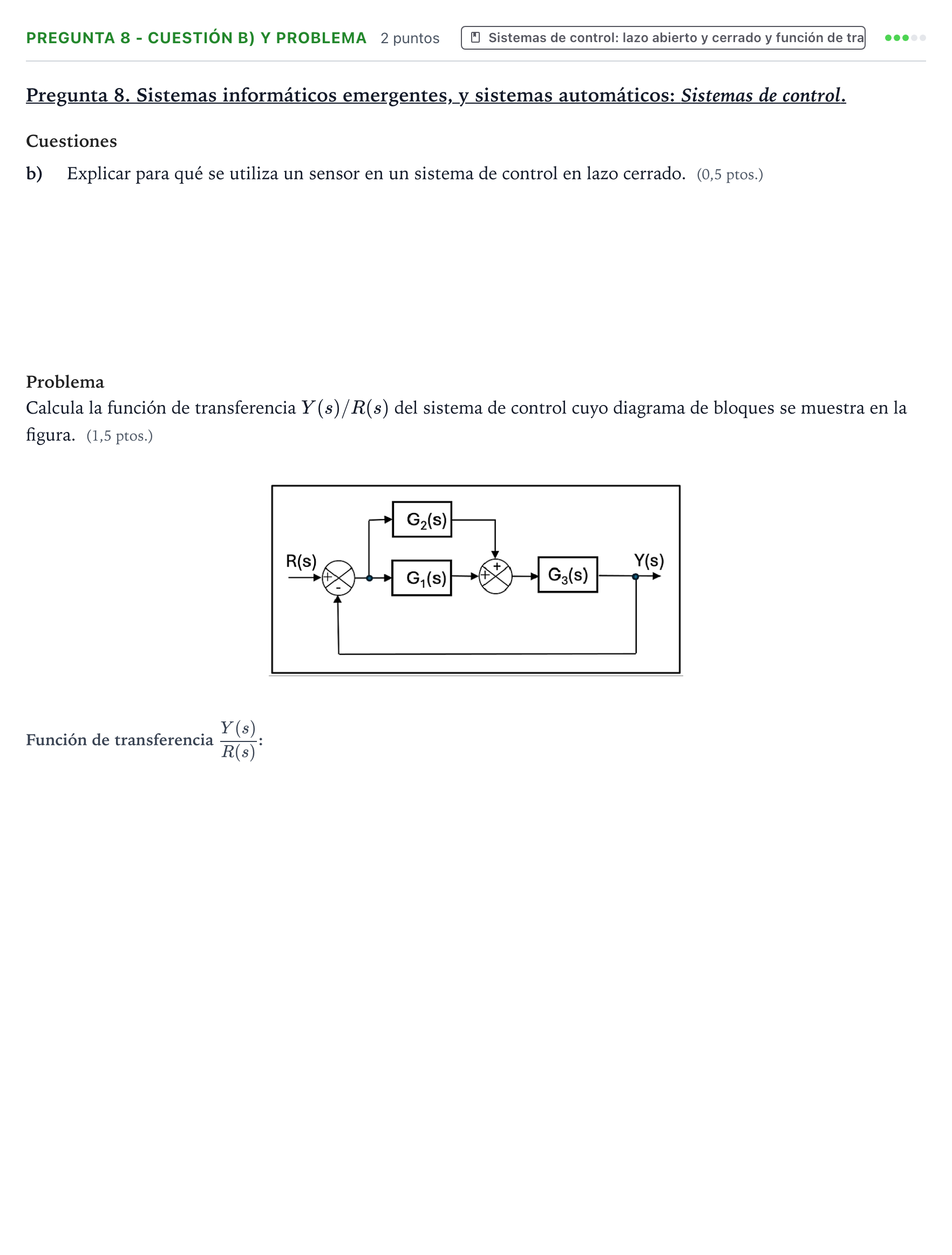 Enunciado: Pregunta 8 - Cuestión b) y Problema · Tecnología e Ingeniería II PAU Castilla y León Ordinaria 2024