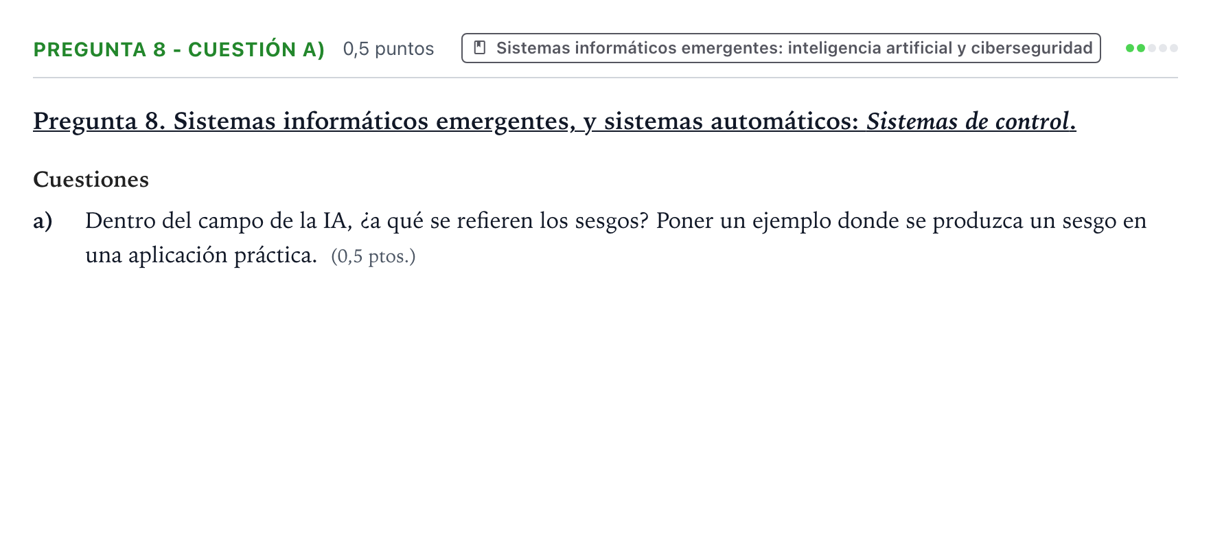 Enunciado: Pregunta 8 - Cuestión a) · Tecnología e Ingeniería II PAU Castilla y León Ordinaria 2024