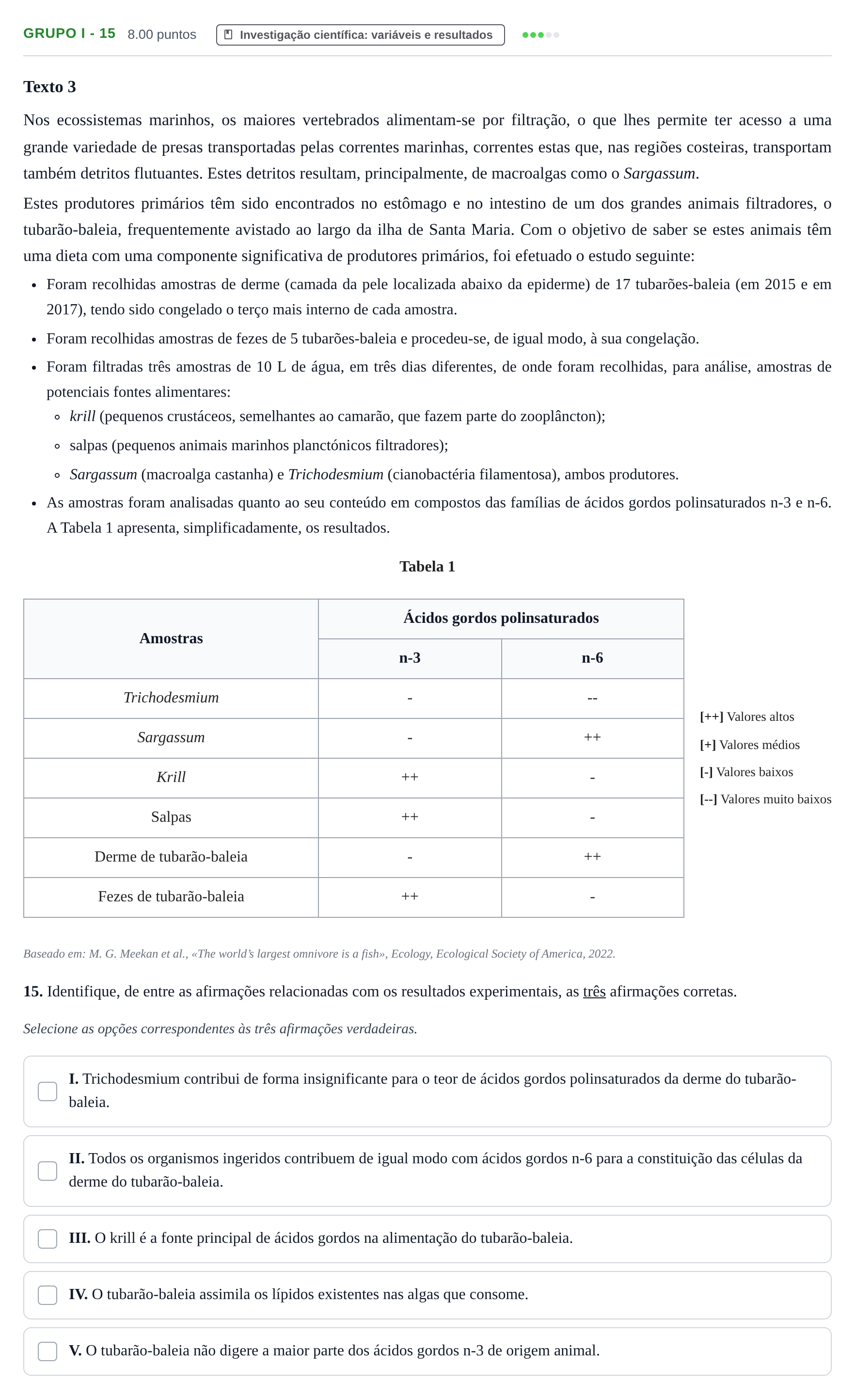 Enunciado: Grupo I - 15 · Exame Nacional Biologia e Geologia Época especial 2024