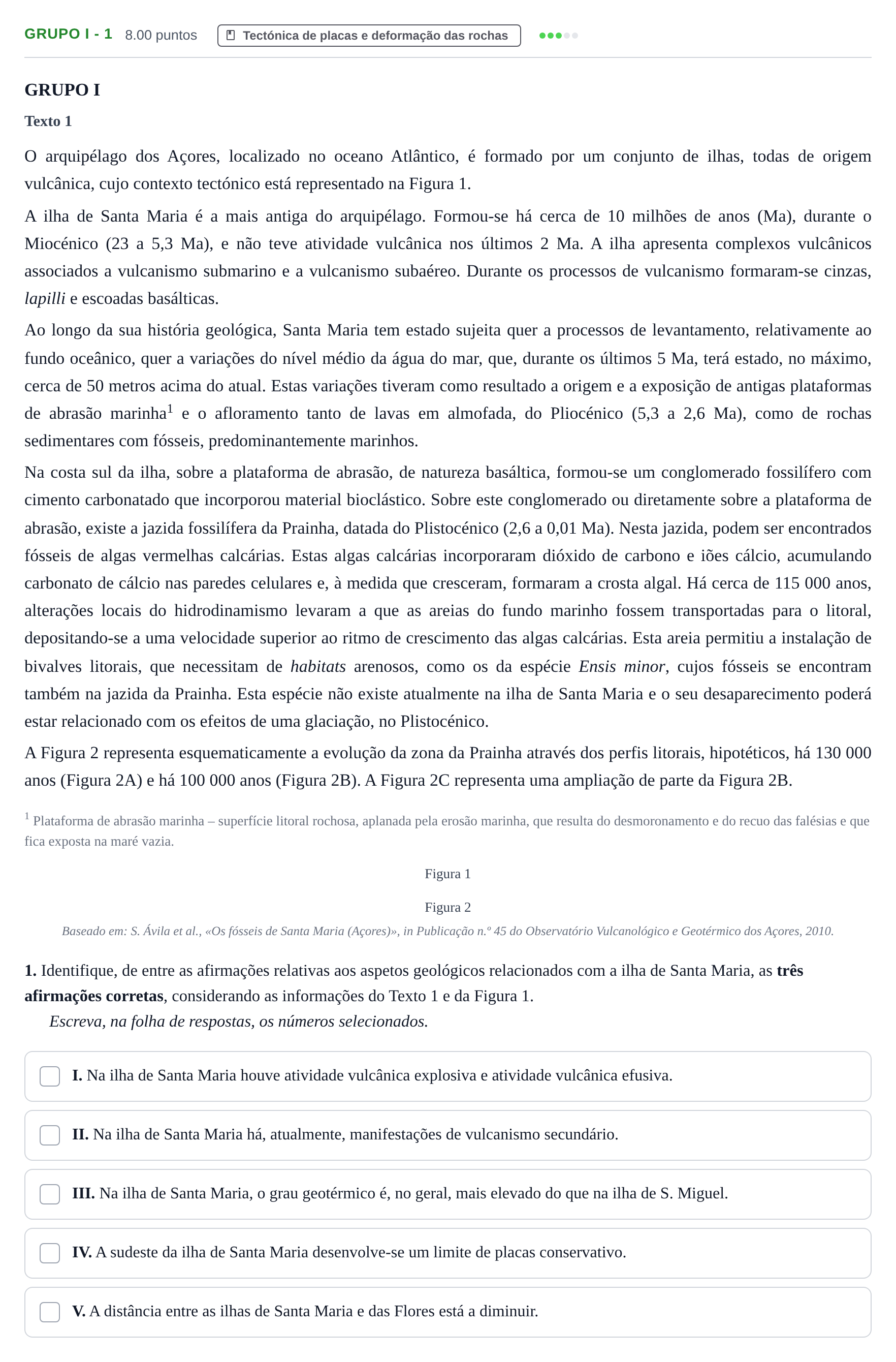 Enunciado: Grupo I - 1 · Exame Nacional Biologia e Geologia Época especial 2024