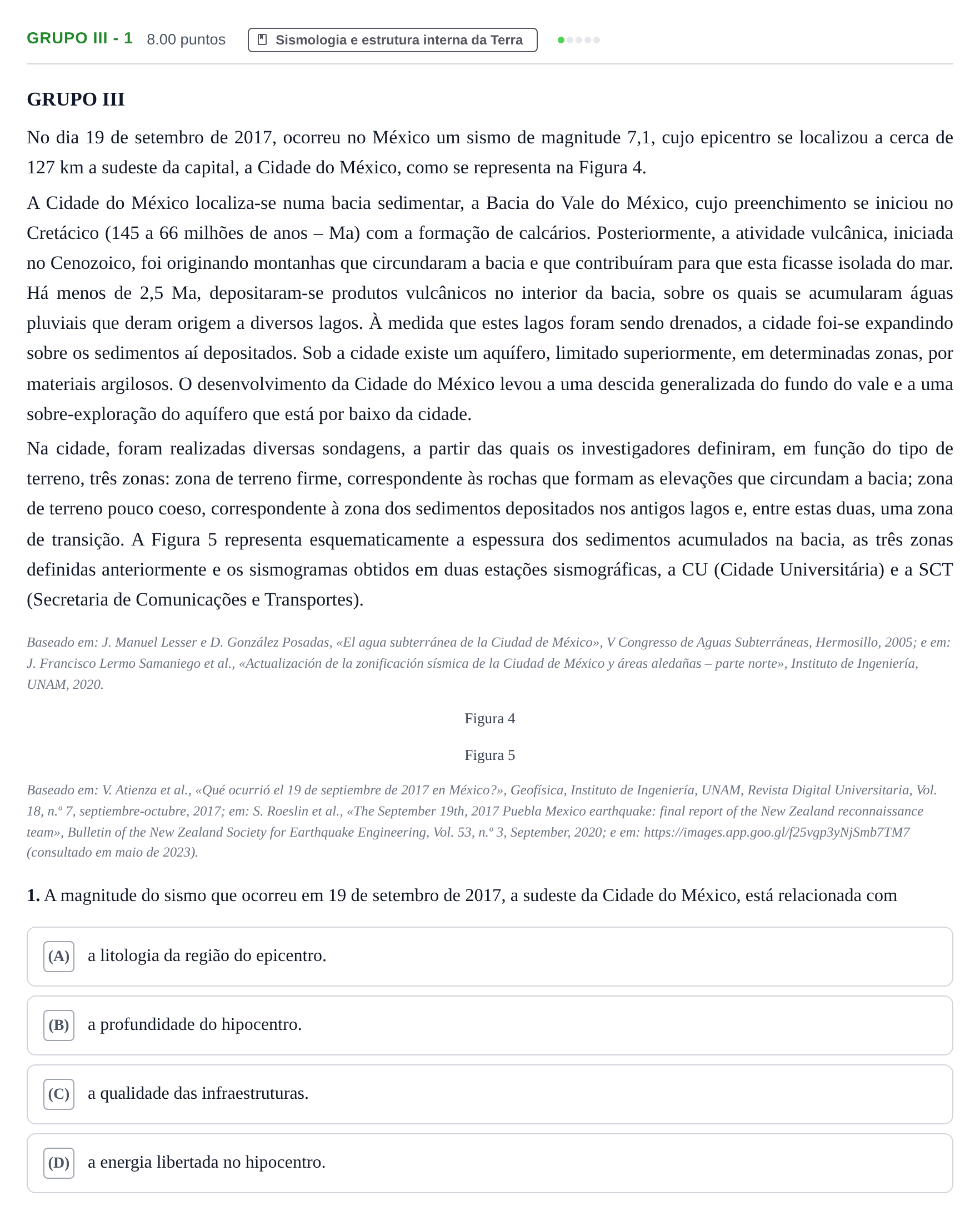 Enunciado: Grupo III - 1 · Exame Nacional Biologia e Geologia Época especial 2024