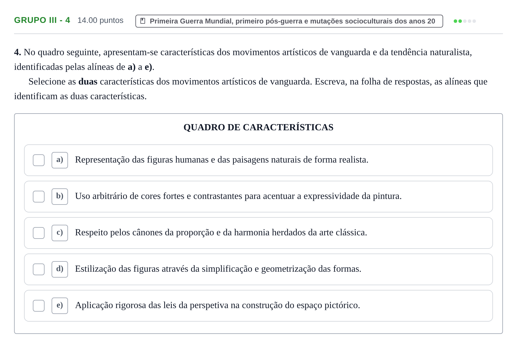 Enunciado: Grupo III - 4 · Exame Nacional História A 2.ª fase 2024