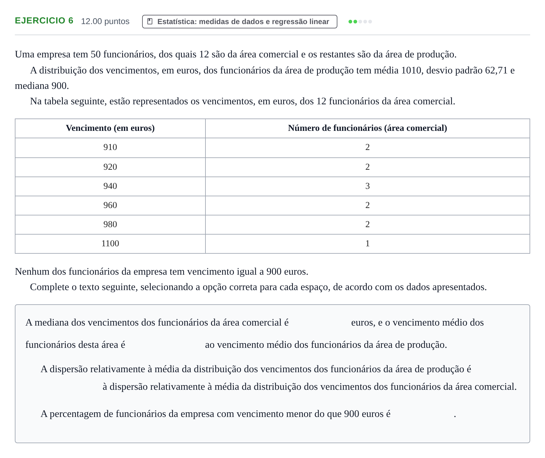 Enunciado: Exercício 6 · Exame Nacional Matemática A Época especial 2024