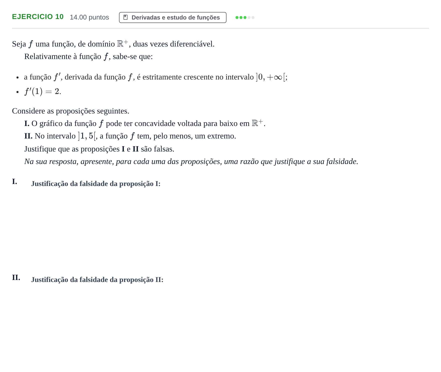 Enunciado: Exercício 10 · Exame Nacional Matemática A 2.ª fase 2024