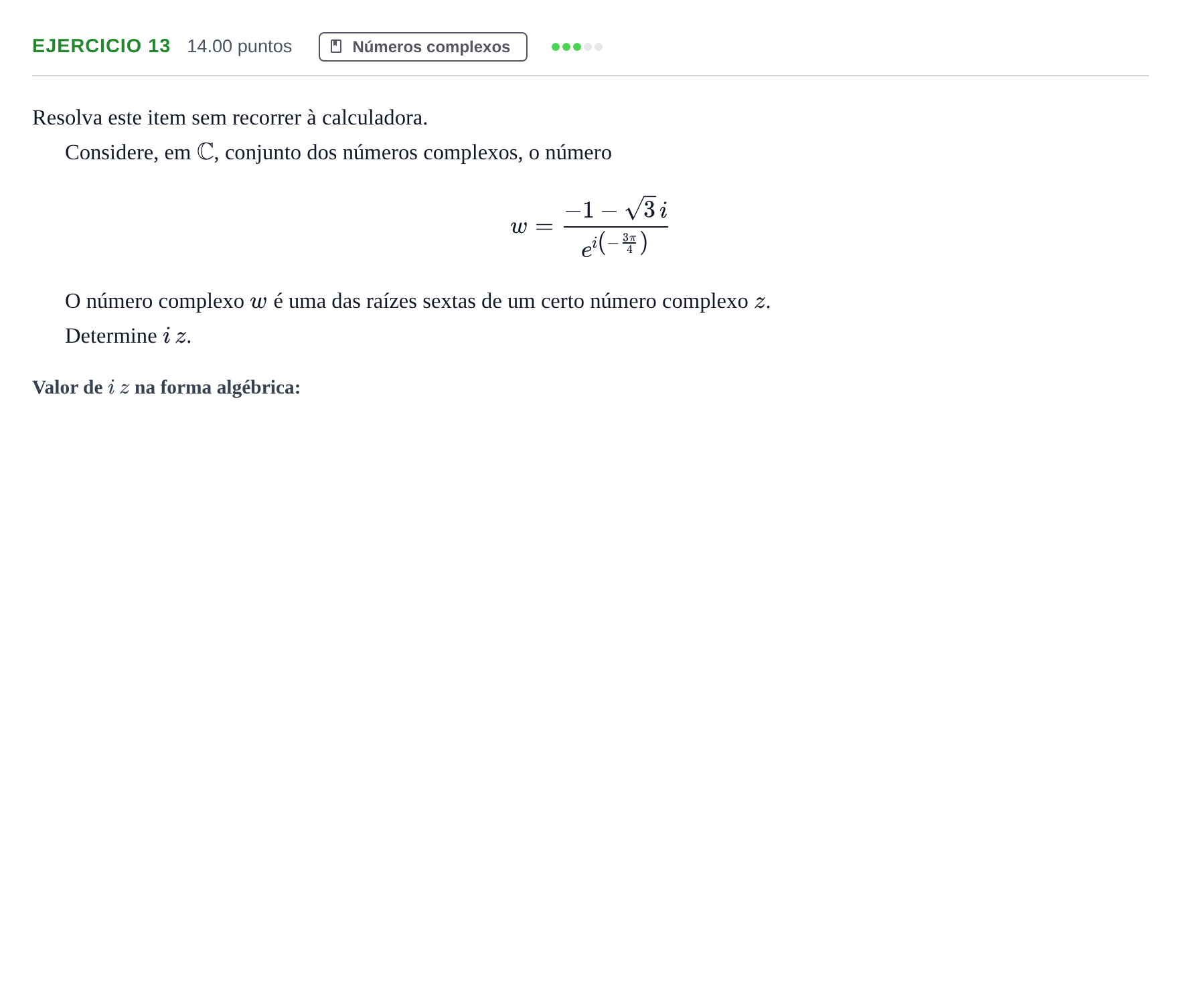 Enunciado: Exercício 13 · Exame Nacional Matemática A 2.ª fase 2024