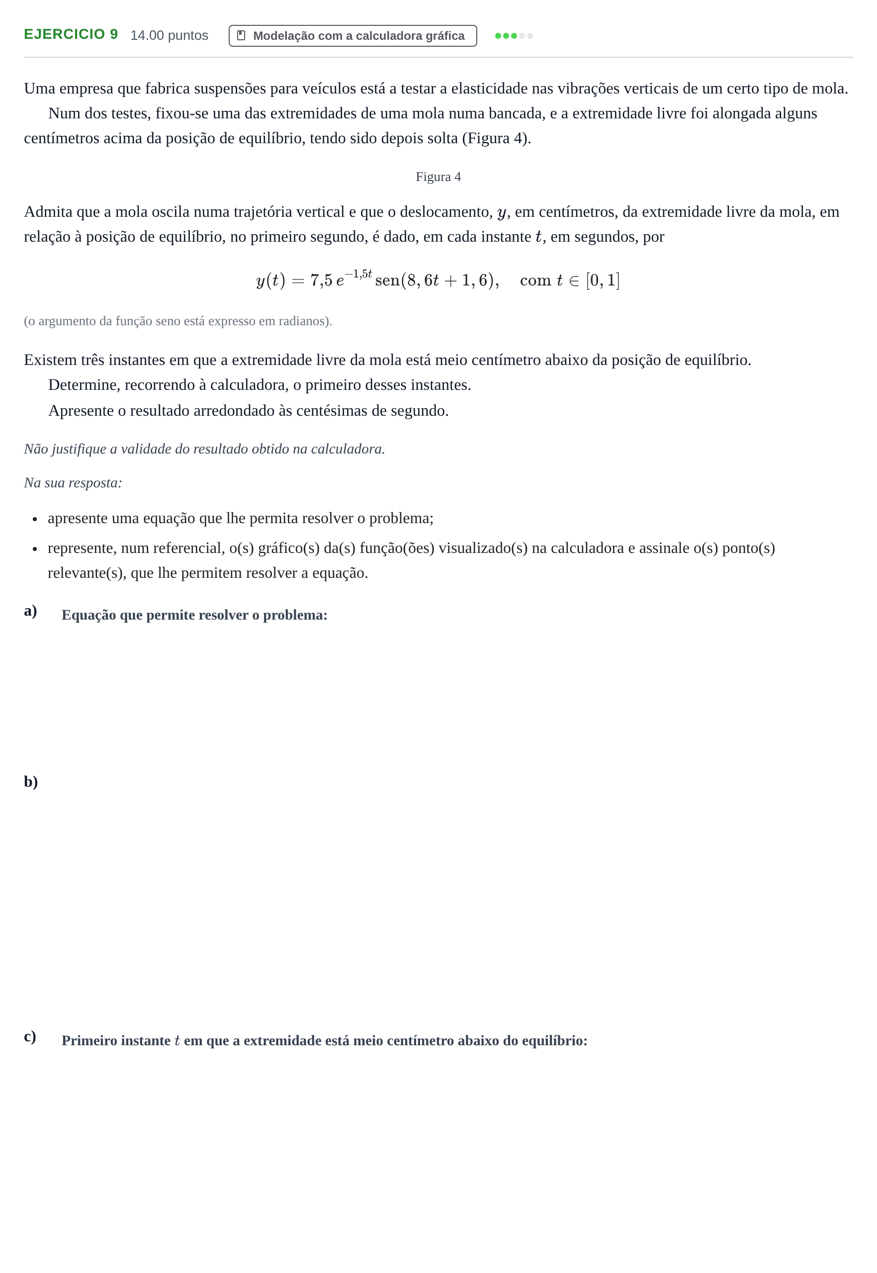 Enunciado: Exercício 9 · Exame Nacional Matemática A 2.ª fase 2024