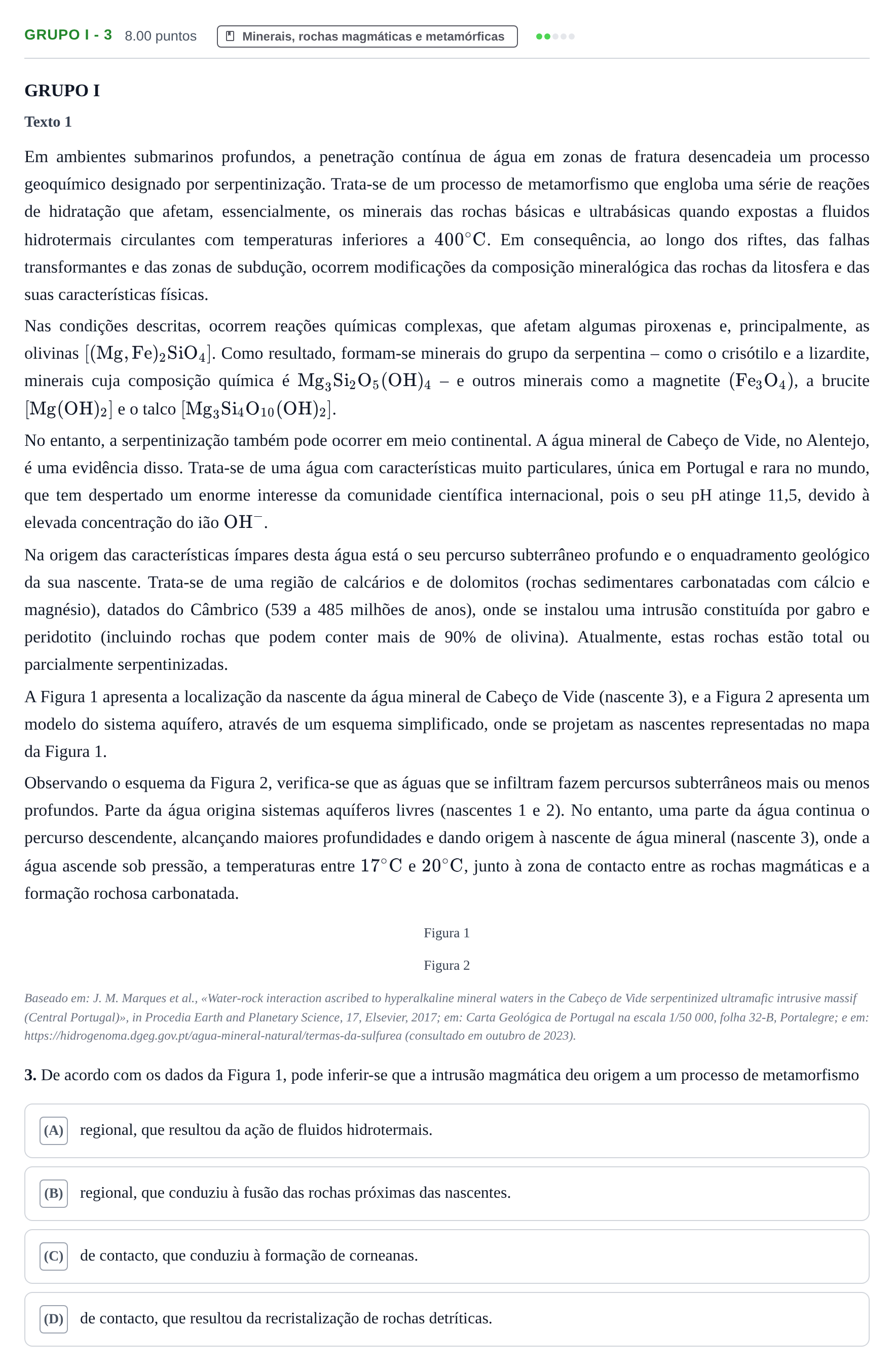 Enunciado: Grupo I - 3 · Exame Nacional Biologia e Geologia 2.ª fase 2024