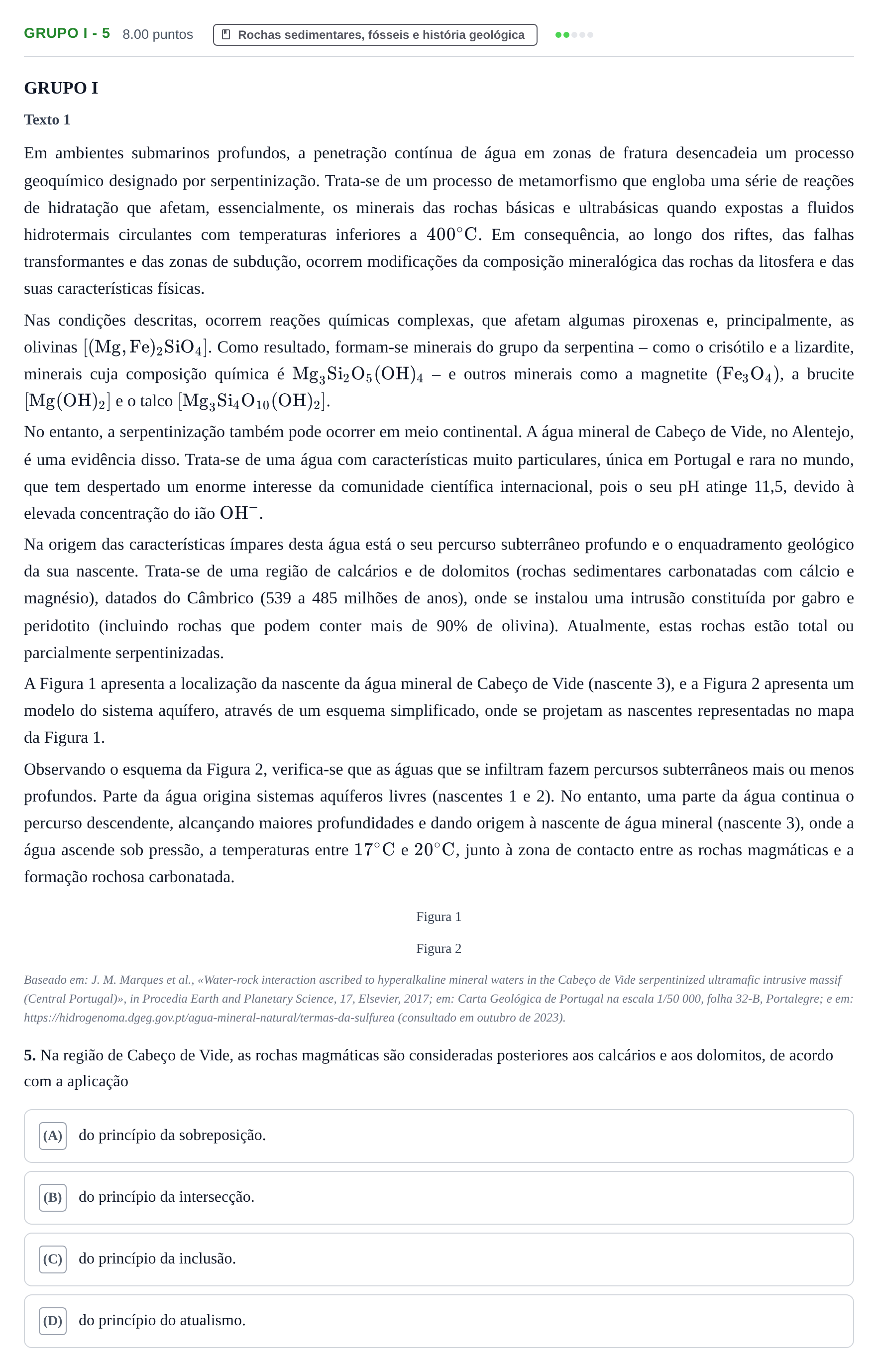 Enunciado: Grupo I - 5 · Exame Nacional Biologia e Geologia 2.ª fase 2024
