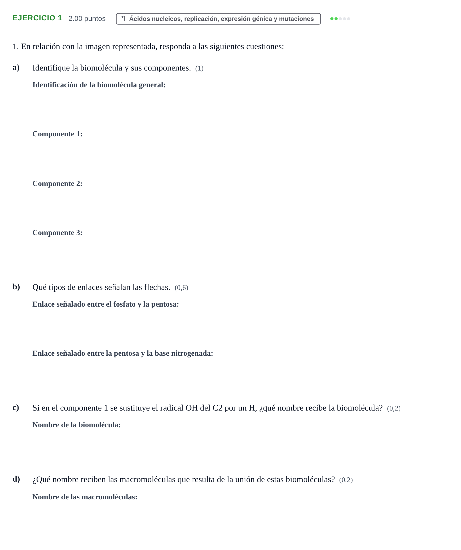 Enunciado: Problema 1 · Biología PAU Castilla y León Extraordinaria 2023