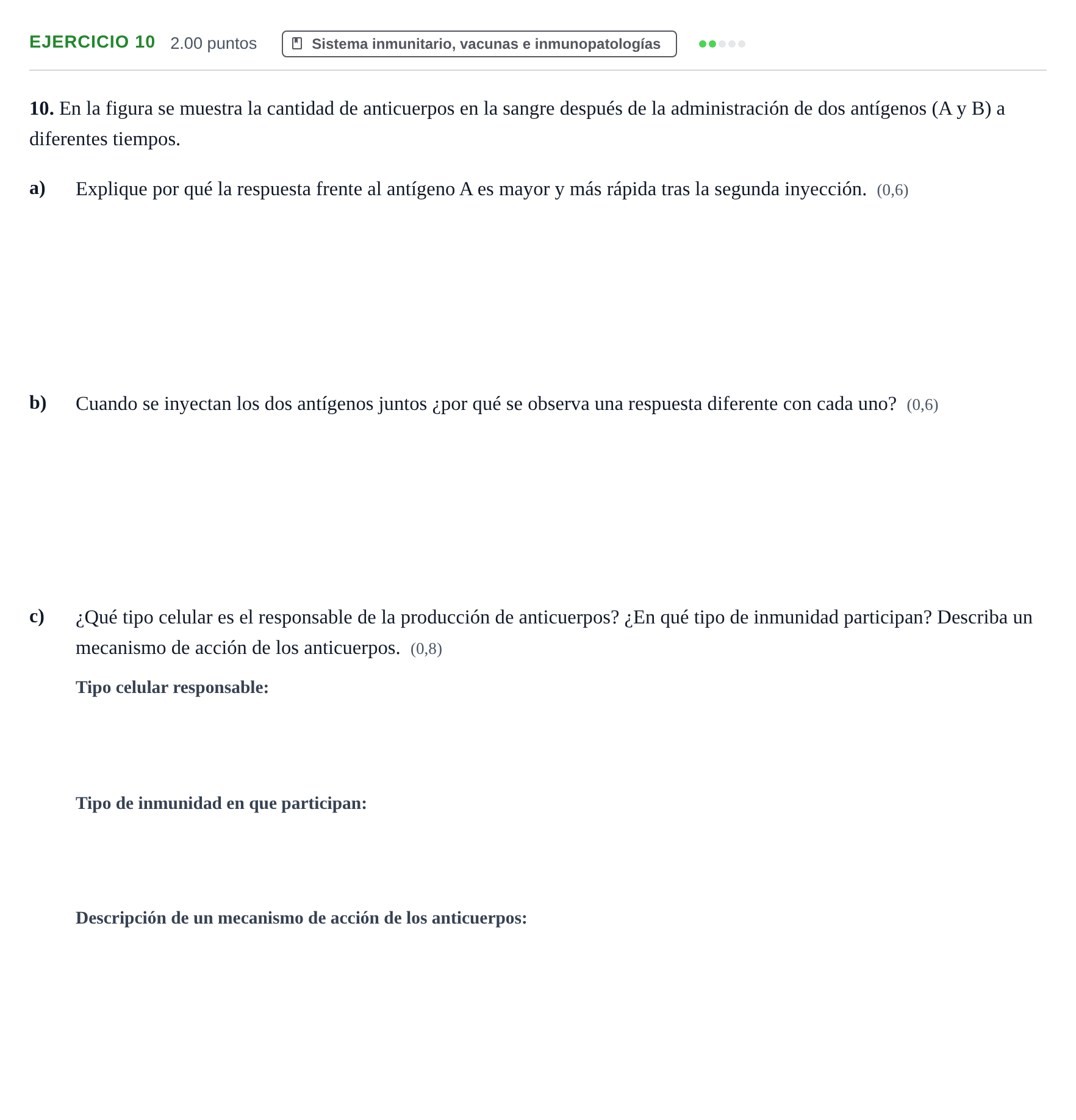 Enunciado: Problema 10 · Biología PAU Castilla y León Ordinaria 2023