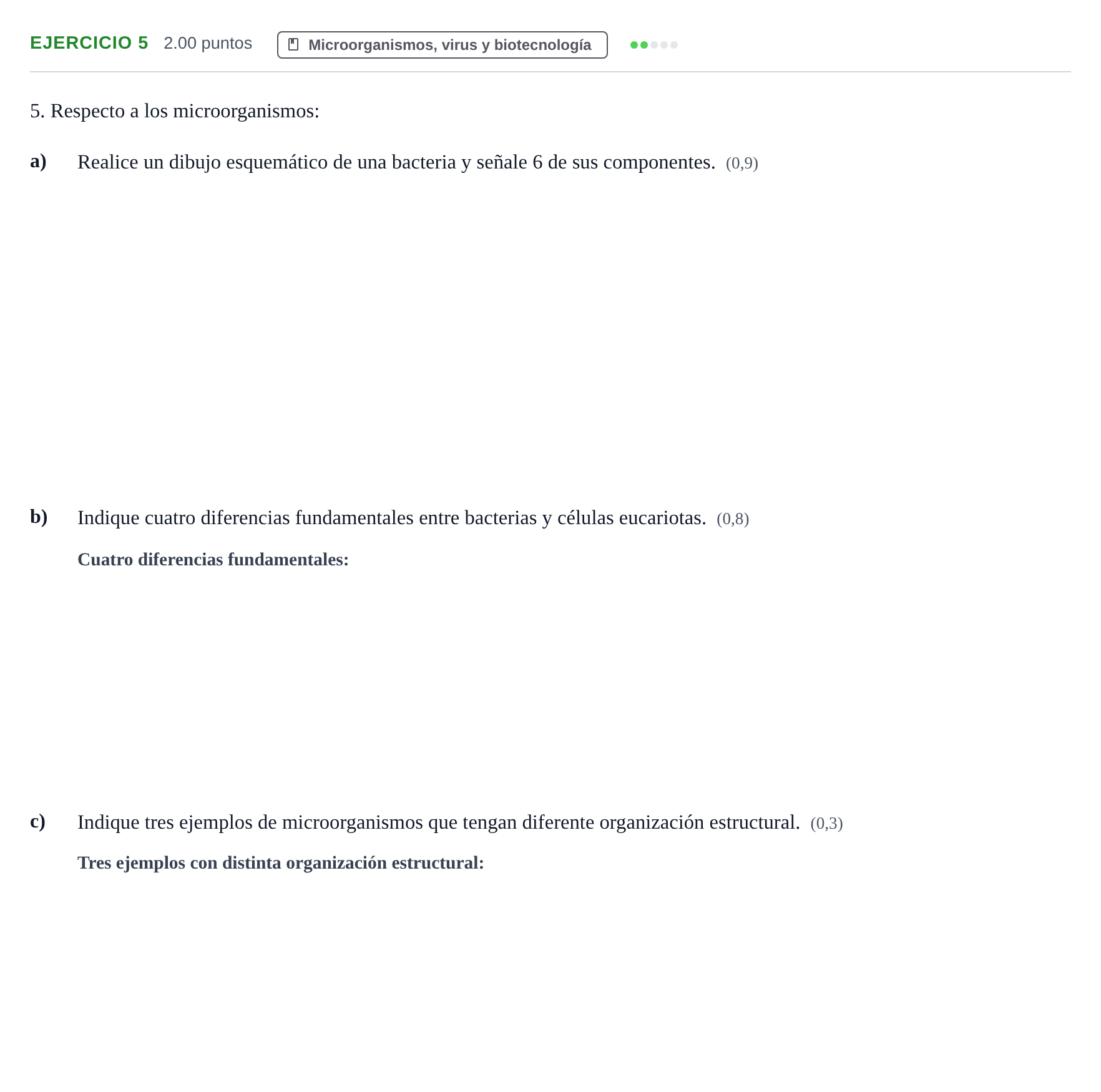 Enunciado: Problema 5 · Biología PAU Castilla y León Ordinaria 2023