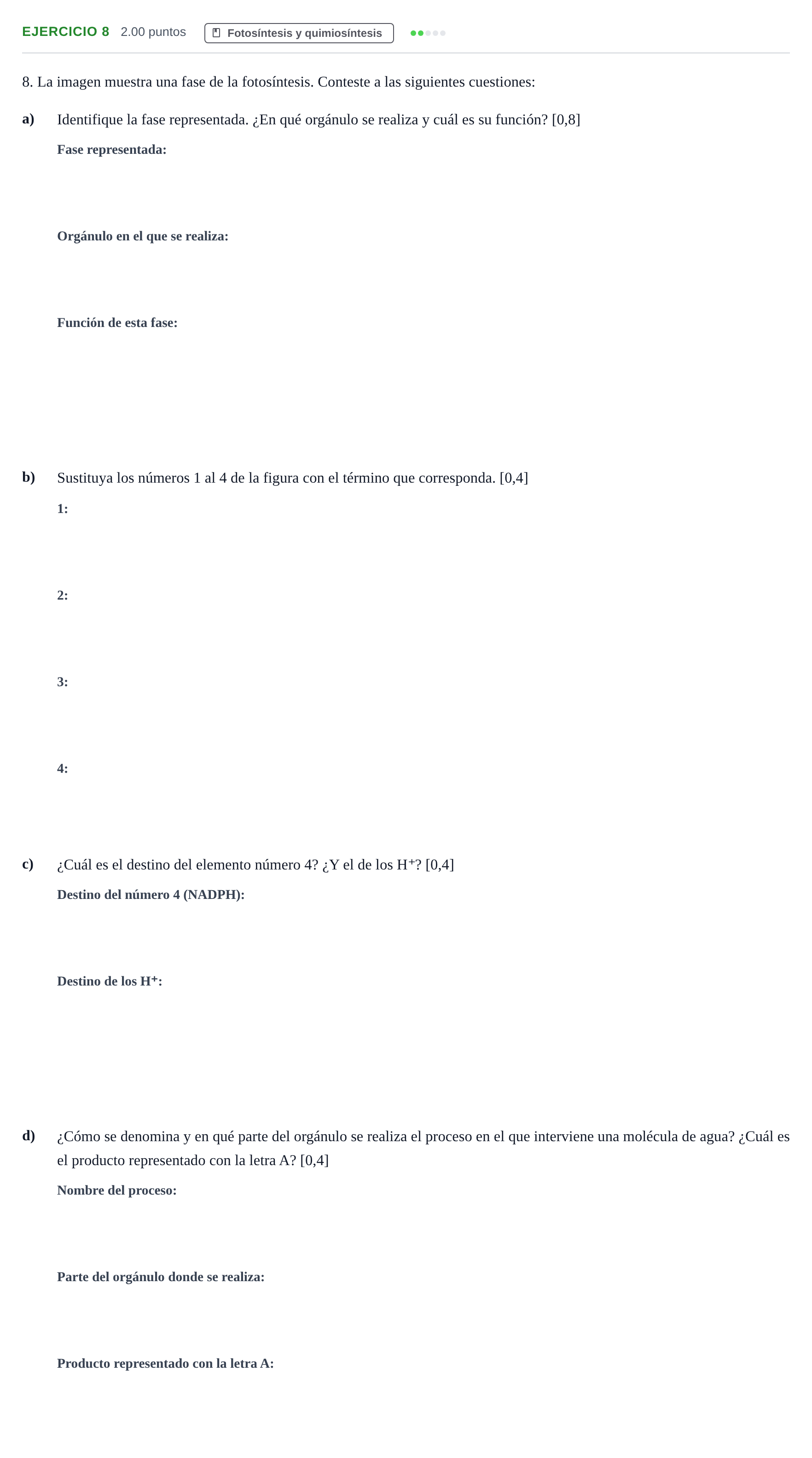 Enunciado: Problema 8 · Biología PAU Castilla y León Ordinaria 2023