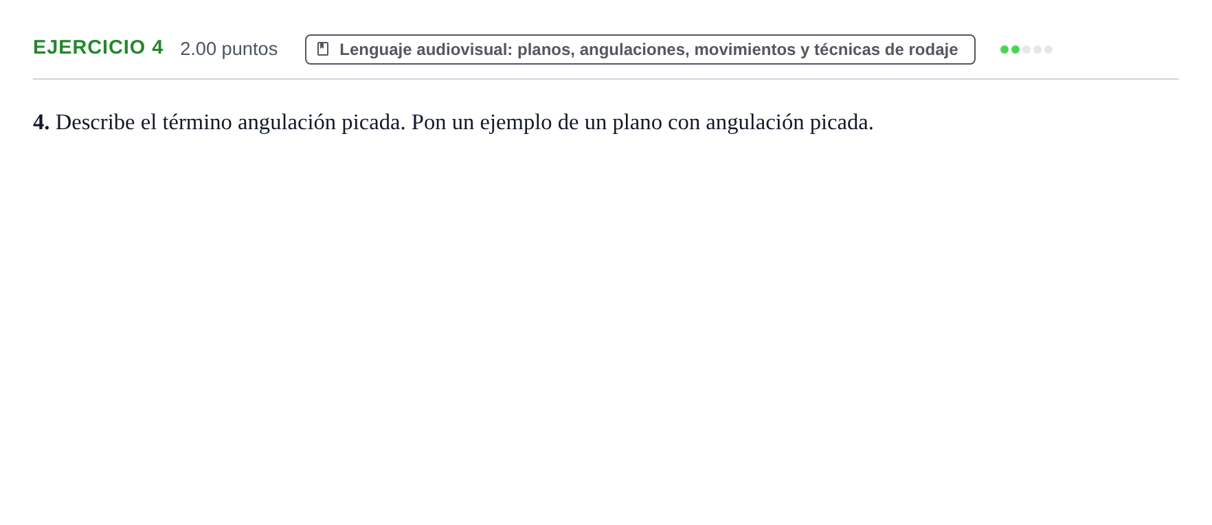 Enunciado: Problema 4 · Cultura Audiovisual II PAU Castilla y León Ordinaria 2023