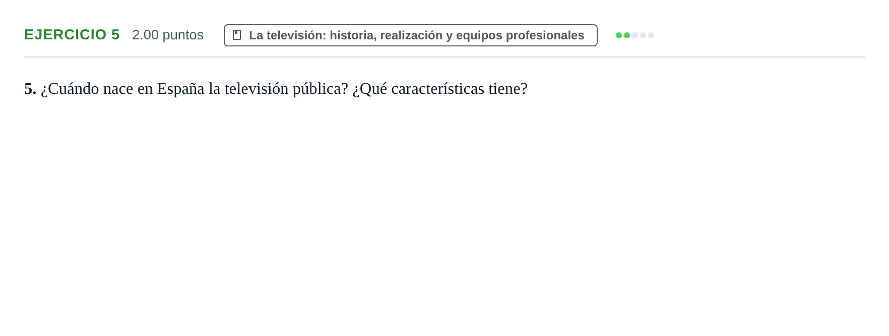 Enunciado: Problema 5 · Cultura Audiovisual II PAU Castilla y León Ordinaria 2023
