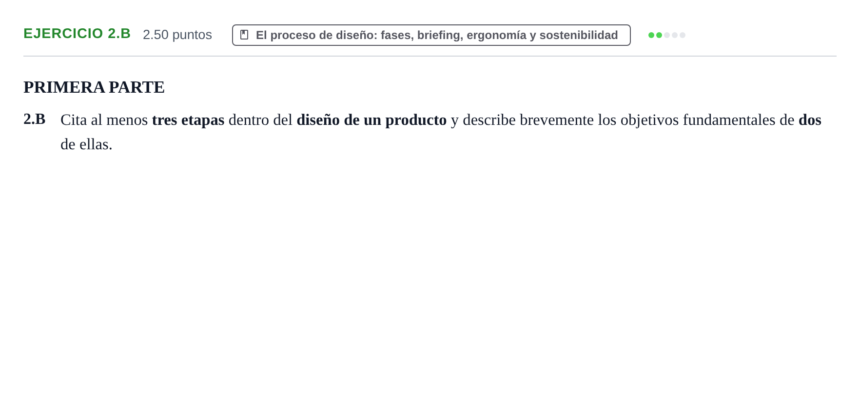 Enunciado: Ejercicio 2.B · Diseño PAU Castilla y León Extraordinaria 2023