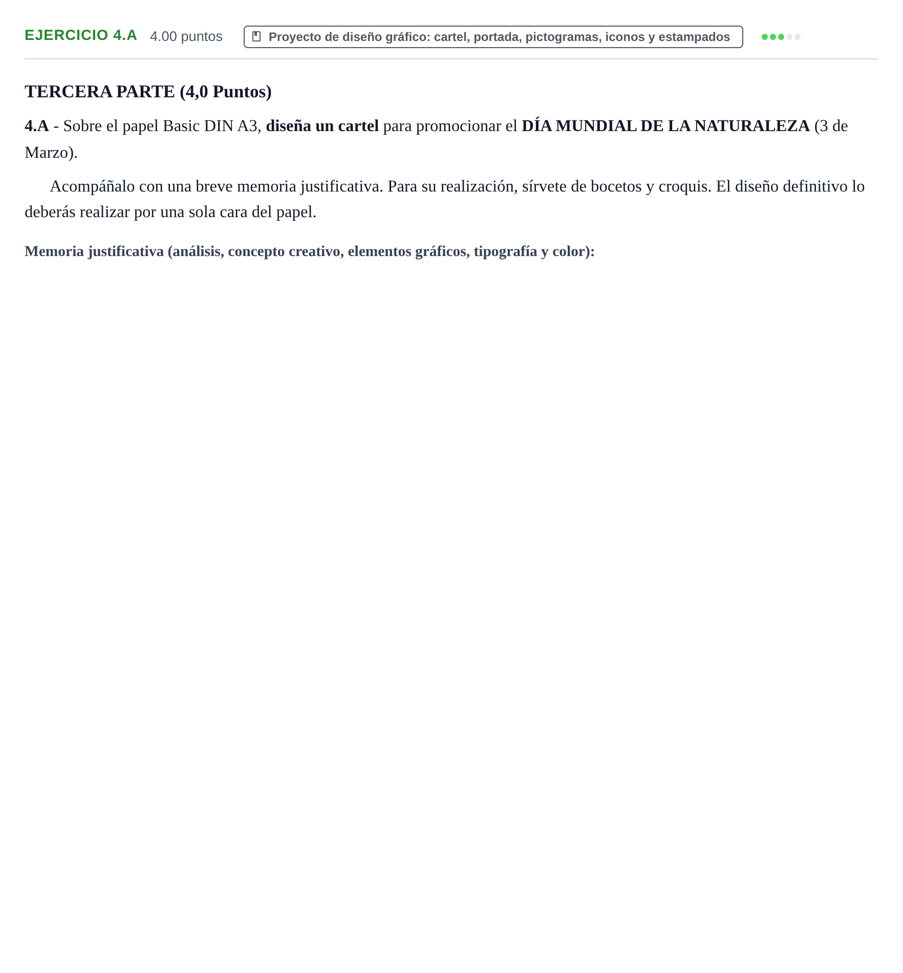 Enunciado: Ejercicio 4.A · Diseño PAU Castilla y León Ordinaria 2023