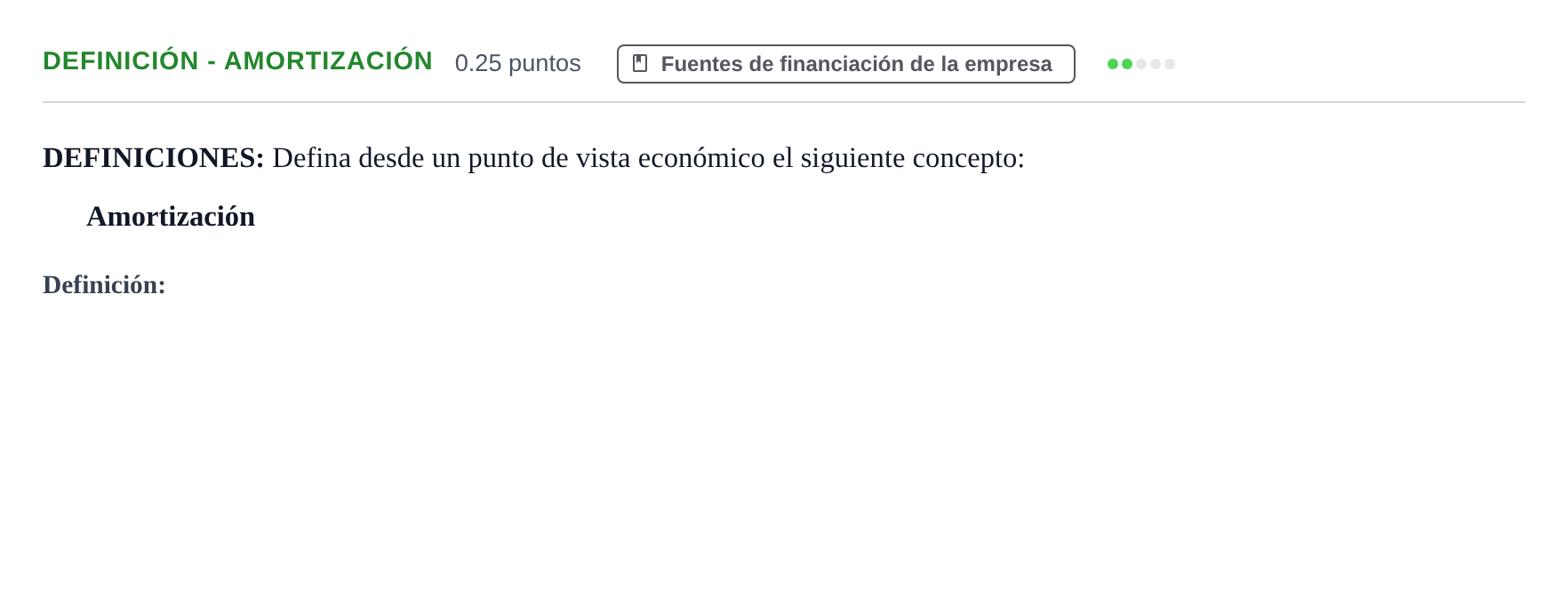 Enunciado: Ejercicio Definición - Amortización · Empresa y Diseño de Modelos de Negocio PAU Castilla y León Extraordinaria 2023